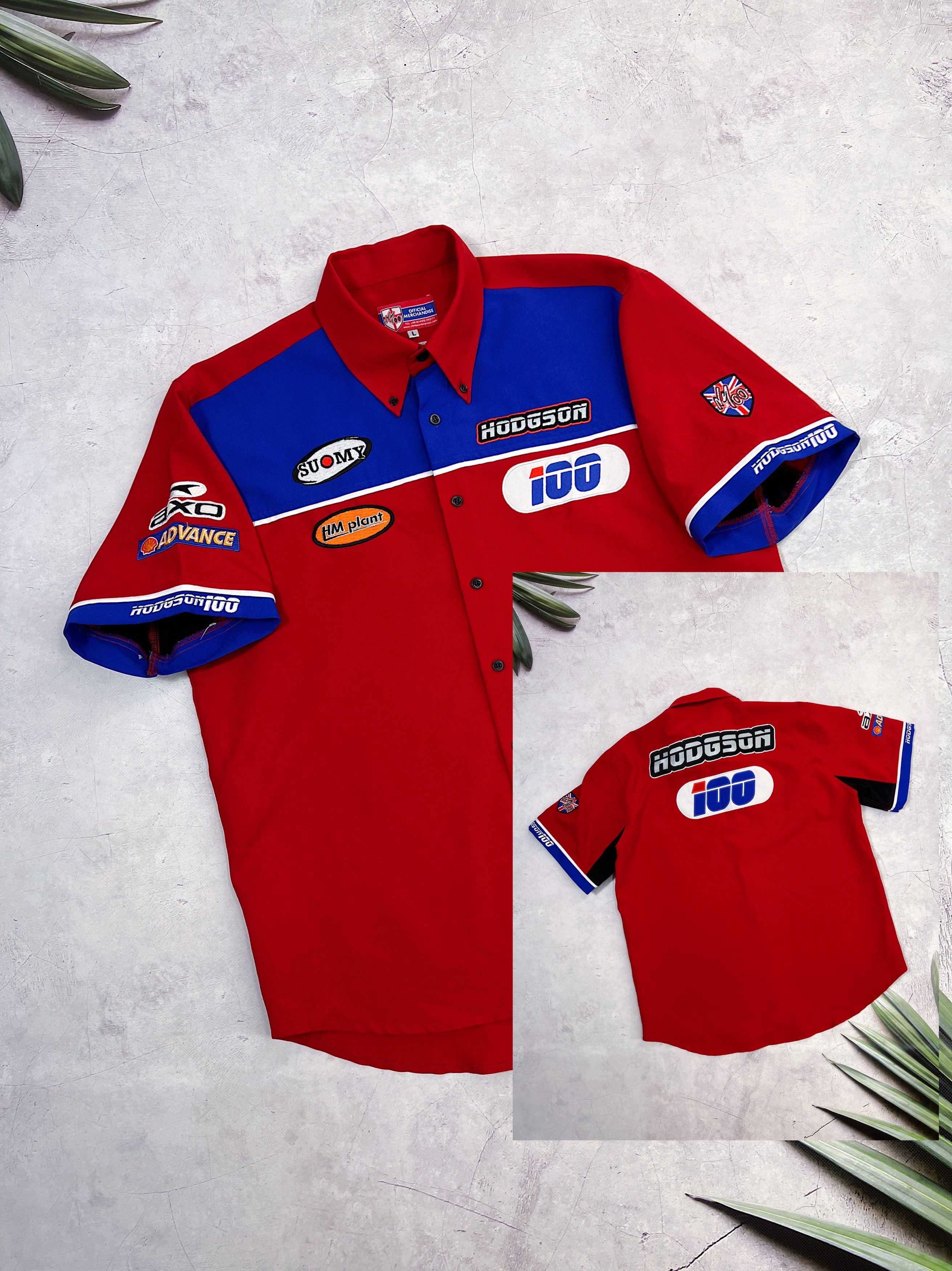 Other Neil Hodgson 100 Racing Shirt Moto GB Suomy HM plant AXO Size US L / EU 52-54 / 3 - 1 Thumbnail