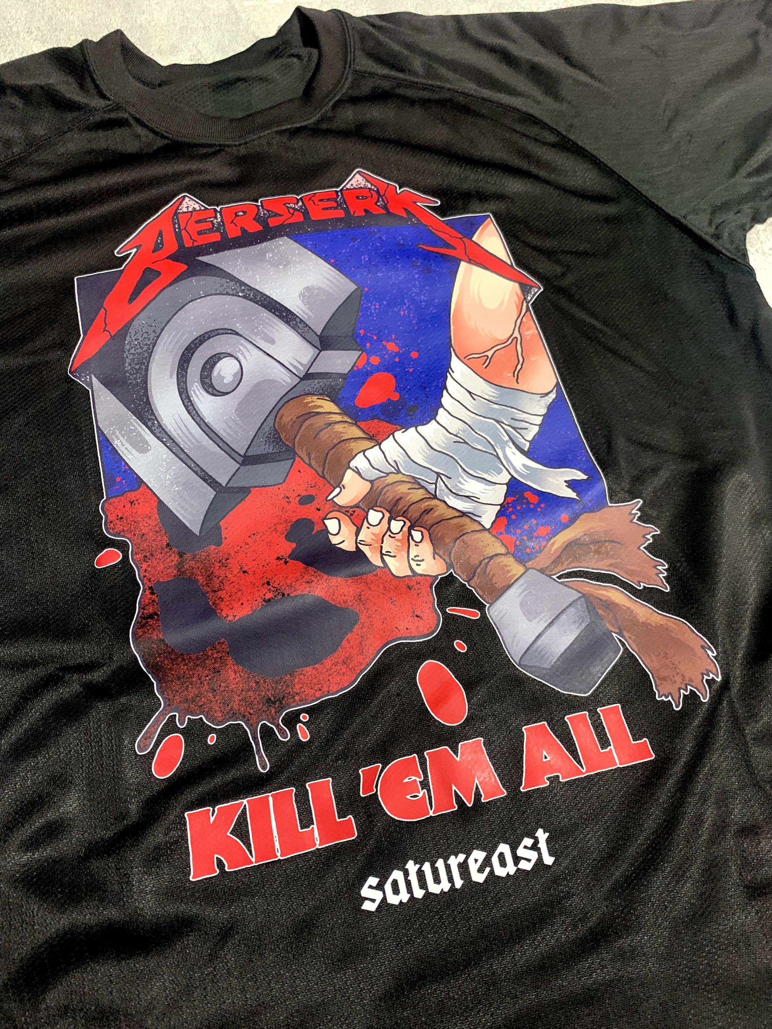 Anime 00s Vintage Soccer Jersey x Custom Berserk Metallica Size US XL / EU 56 / 4 - 3 Thumbnail