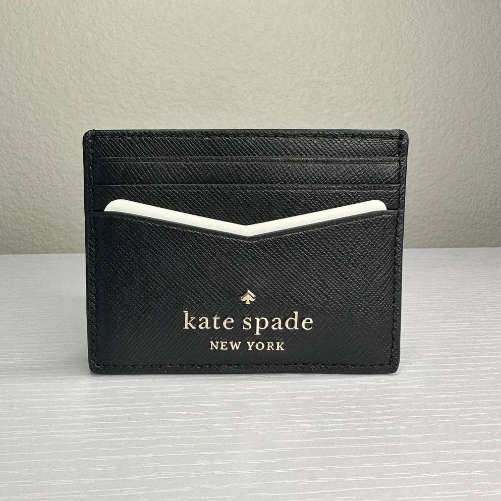 Kate Spade Kate Spade Staci Slim Card Holder Wallet in Black Size ONE SIZE - 4 Thumbnail