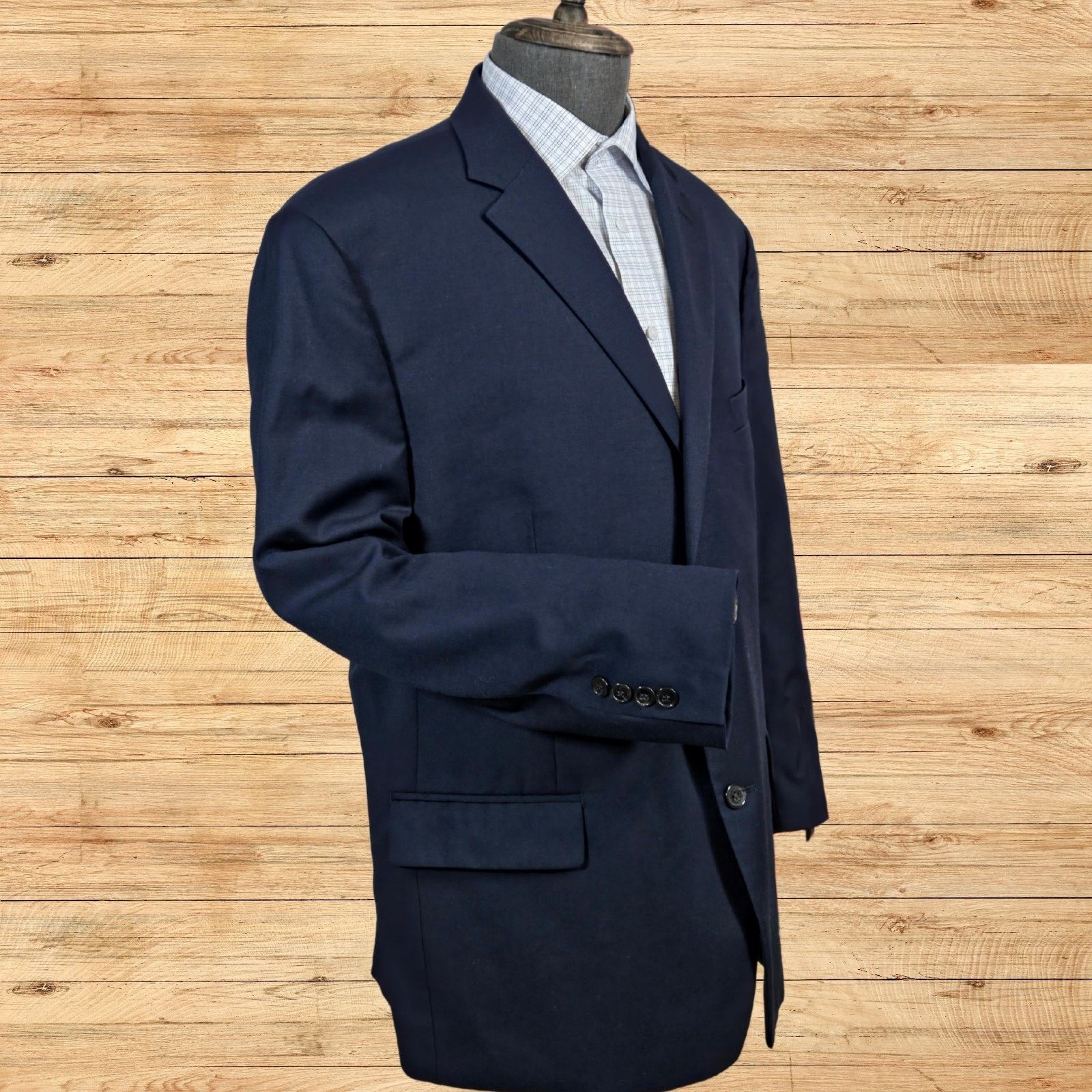 Lauren Ralph Lauren LRL Ralph Lauren Black Label Blazer Men's 50R Navy 2 Button Size 50R - 2 Thumbnail