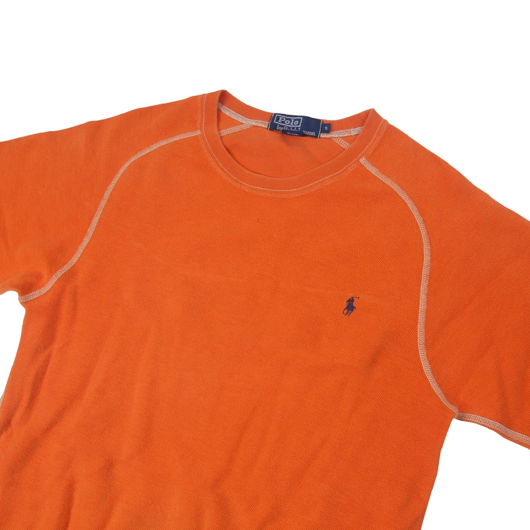 Polo Ralph Lauren VINTAGE Polo Ralph Lauren Shirt Mens Small Orange Thick Heavy Short Sleeve Sweatshirt Style Size US S / EU 44-46 / 1 - 2 Thumbnail
