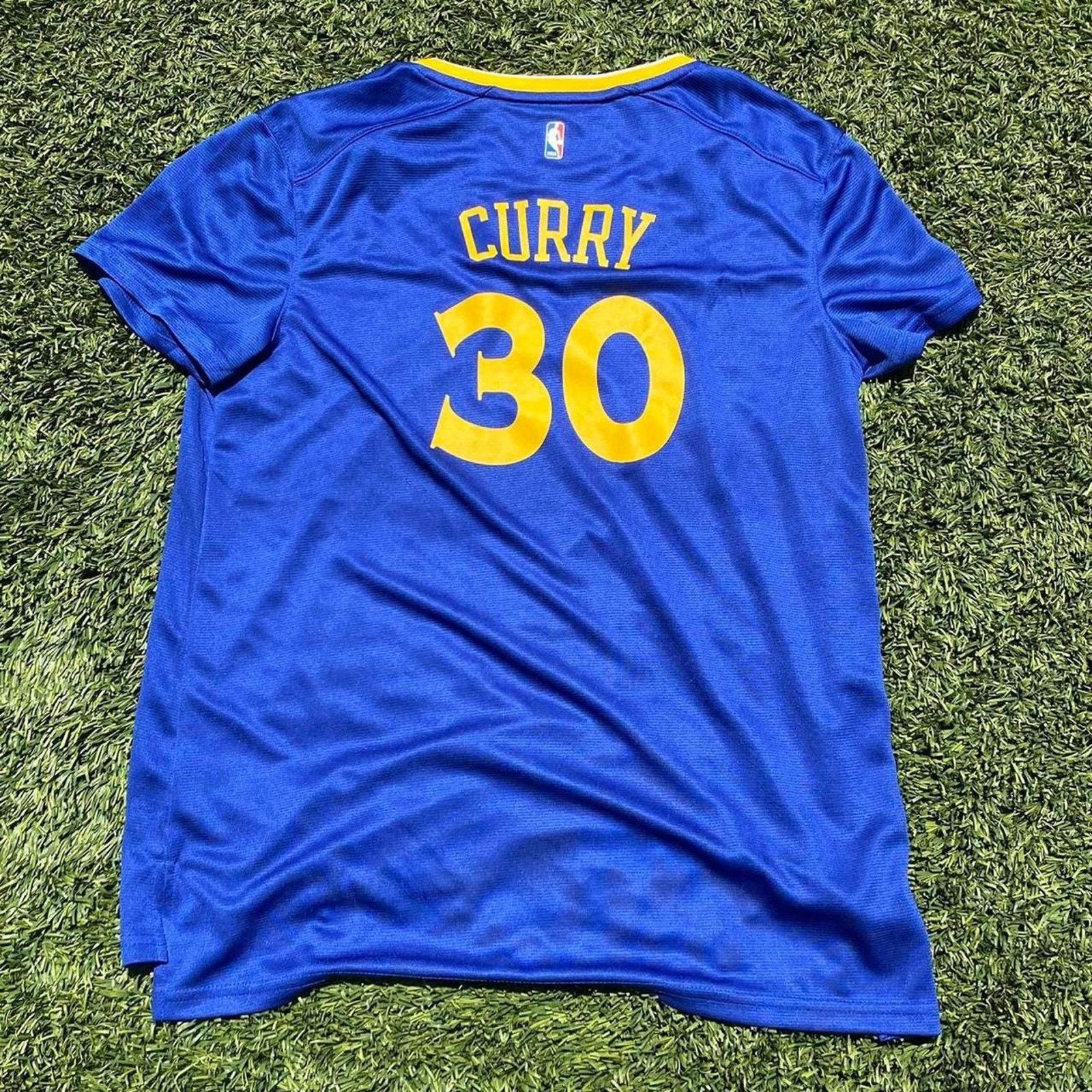 NBA Warriors Curry 30 NBA Jersey Womens L GSW Size L / US 10 / IT 46 - 3 Thumbnail