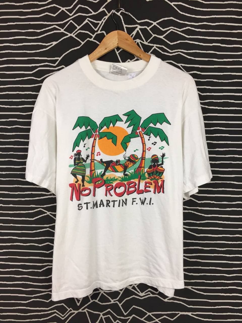 Bob Marley Vtg Carribean T's No Problem St. Martin Rasta Tee Size US XL / EU 56 / 4 - 2 Thumbnail