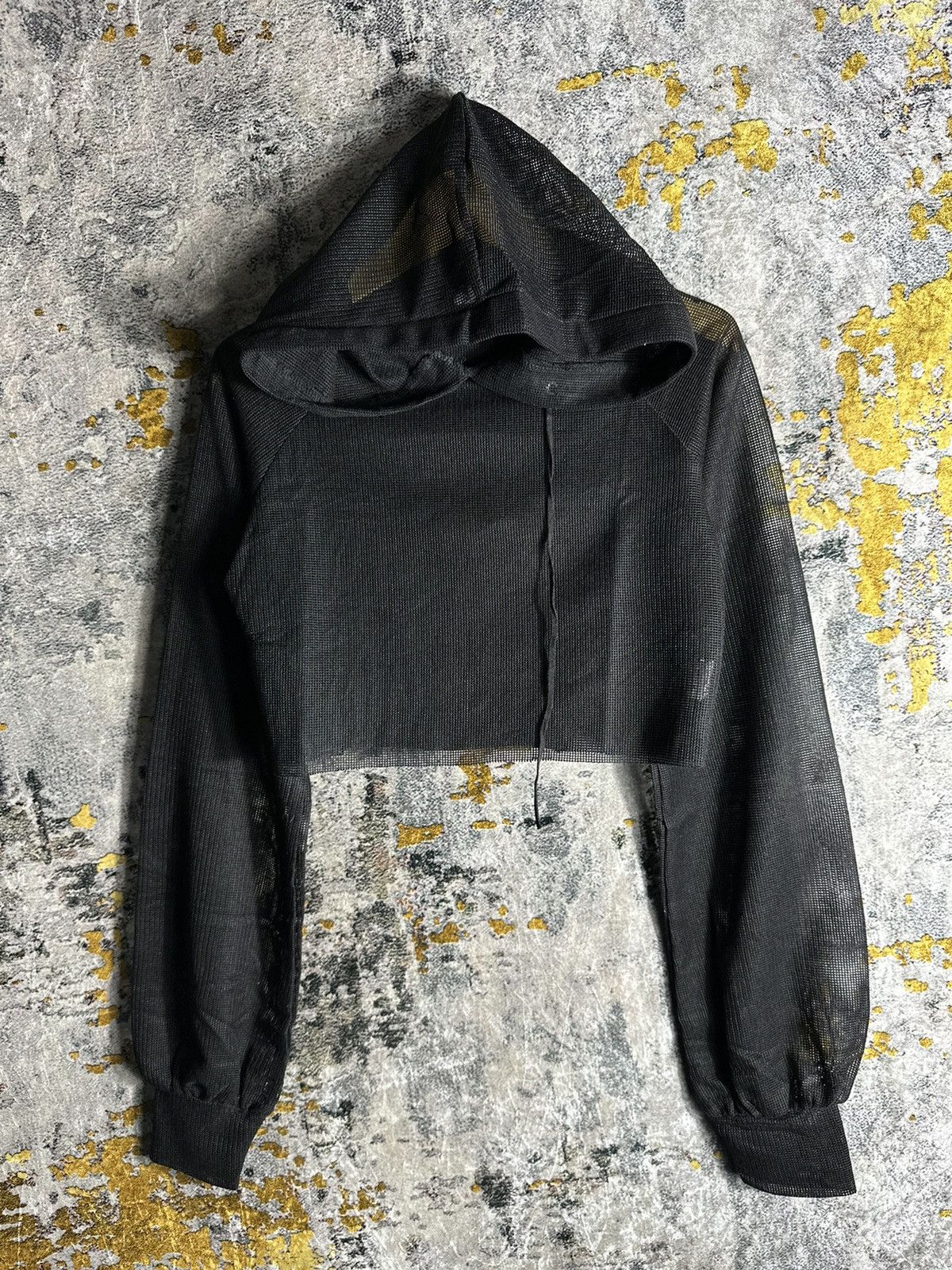 KMRii IF SIX WAS NINE LGB CROPPED STYLE FISHNET BLACK HOODIE Size M / US 6-8 / IT 42-44 - 1 Thumbnail