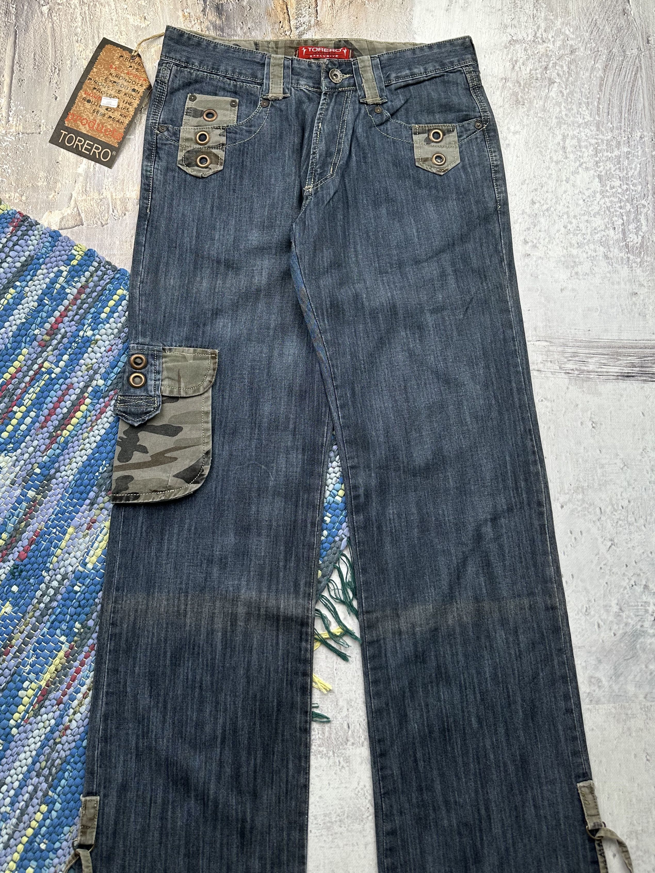 Japanese Brand Vintage Cargo Wide Jeans A471D15(26) Size US 32 / EU 48 - 2 Thumbnail