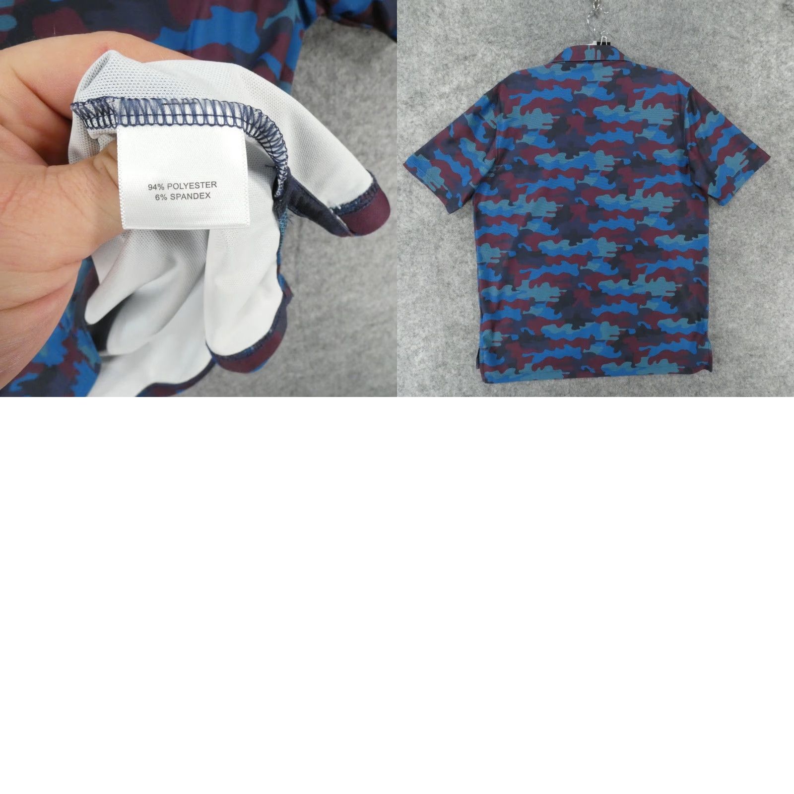 Peter Millar Peter Millar Polo Shirt Mens Medium Blue Camouflage Summer Comfort Size US M / EU 48-50 / 2 - 9 Thumbnail
