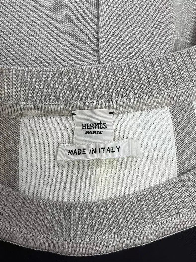 Hermes Hermes Silk and Knit Long Sleeve Top Size XS / US 0-2 / IT 36-38 - 5 Thumbnail