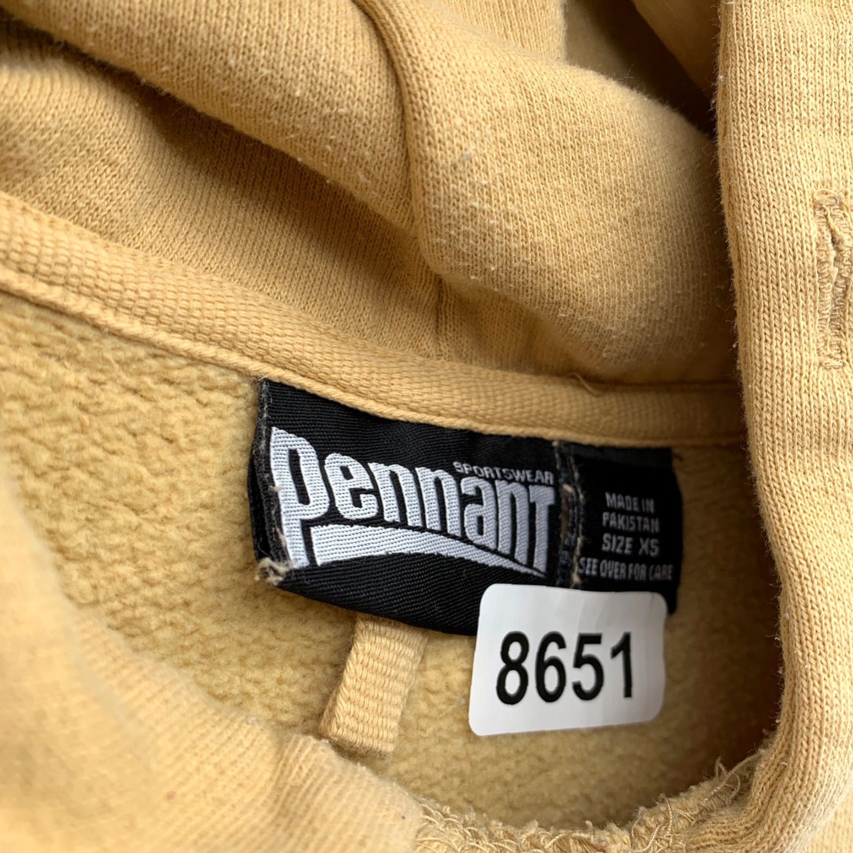 NCAA VINTAGE Pennant Notre Dame Hoodie Sweatshirt Unisex Adults XS Brown Graphic Print Pullover Hooded Notre Dame 90s Mens Womens Size US XS / EU 42 / 0 - 7 Thumbnail
