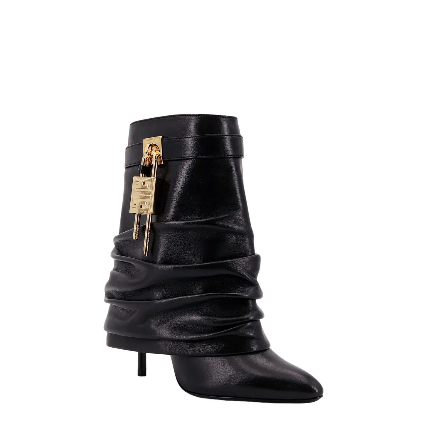 Givenchy GIVENCHY Shark Lock $2190 Black Leather 95mm Ankle Boots New Size US 7 / IT 37 - 2 Thumbnail