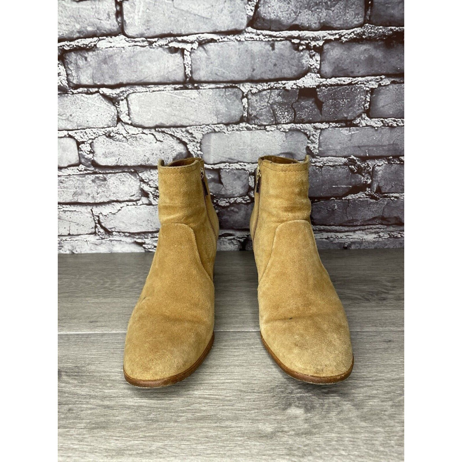 Tory Burch Tory Burch Tan Suede Leather Side Zipper High Heel Booties W Size US 7.5 / IT 37.5 - 21 Thumbnail