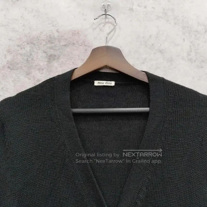 Miu Miu Miu Miu Black Long Sleeve Cardigan for Women . Size L / US 10 / IT 46 - 3 Thumbnail