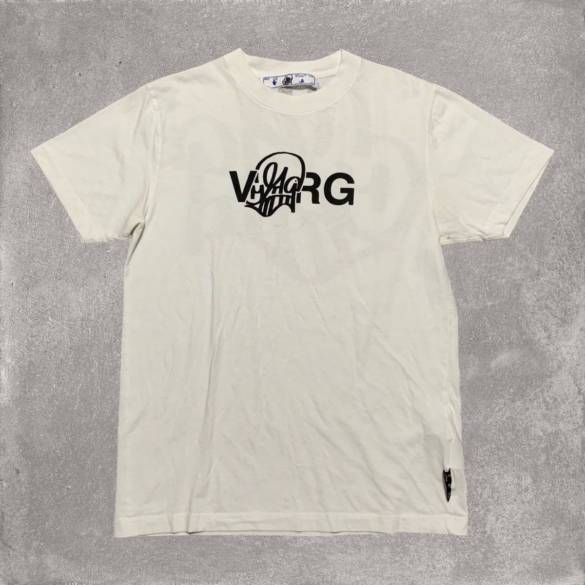 image of Off White Small Katsu Graffiti Print White Tee Virgil Abloh, Men's