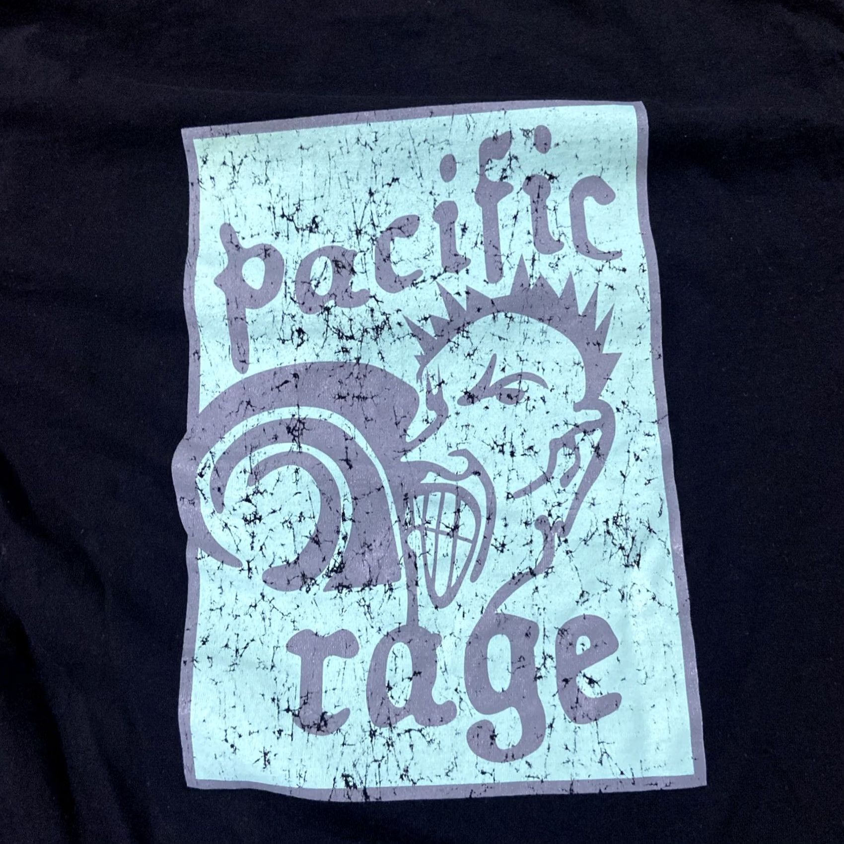 Orage VINTAGE Y2K Pacific Rage Black T Shirt Surfwear Cartoon Large Men Shirt 90s Vintage Mens Black T-Shirt Graphic Print Crew Neck Short Sleeve Size US L / EU 52-54 / 3 - 7 Thumbnail