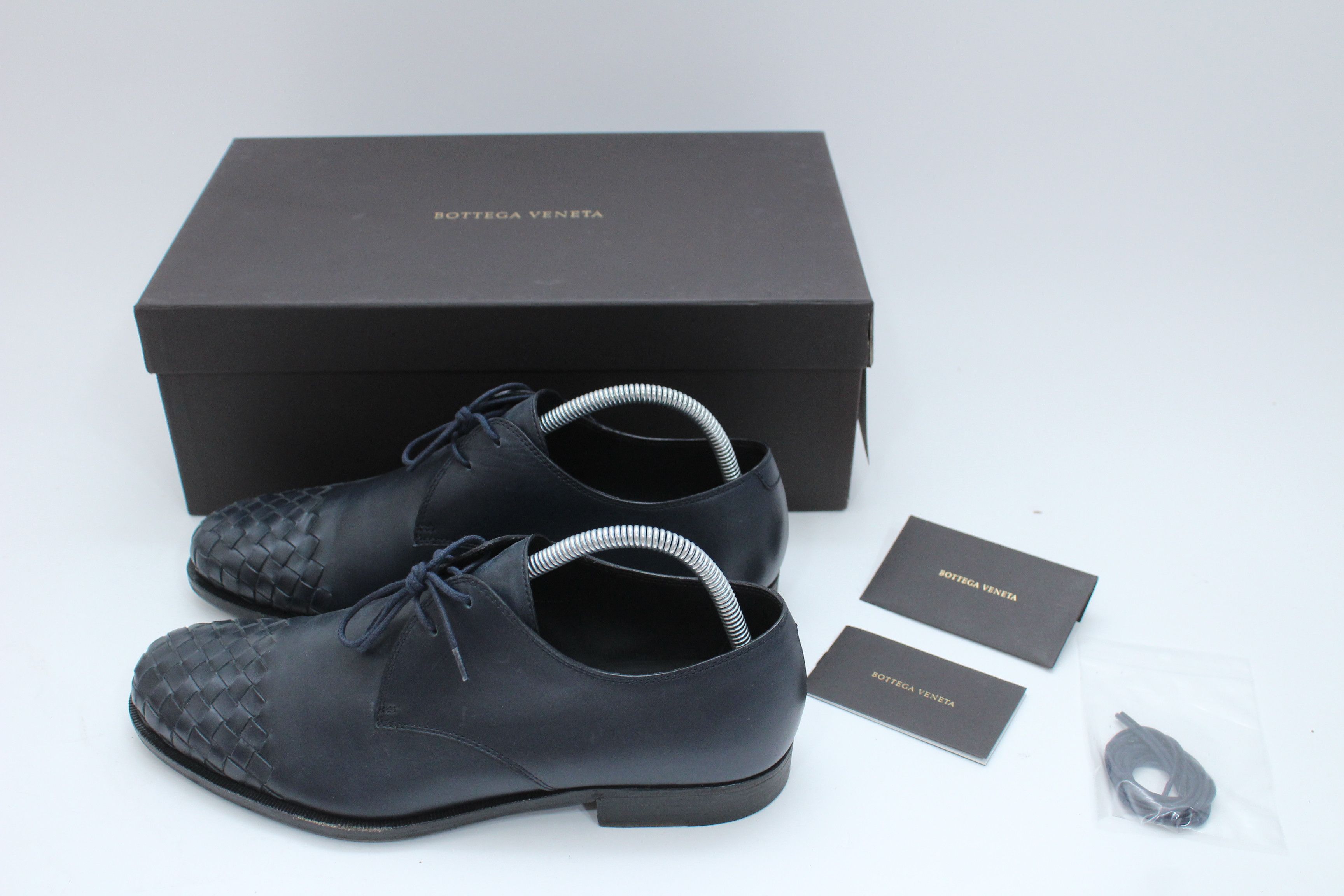 Bottega Veneta Leather Shoes 41 Made In Italy in Blue, Men's (Size 8)