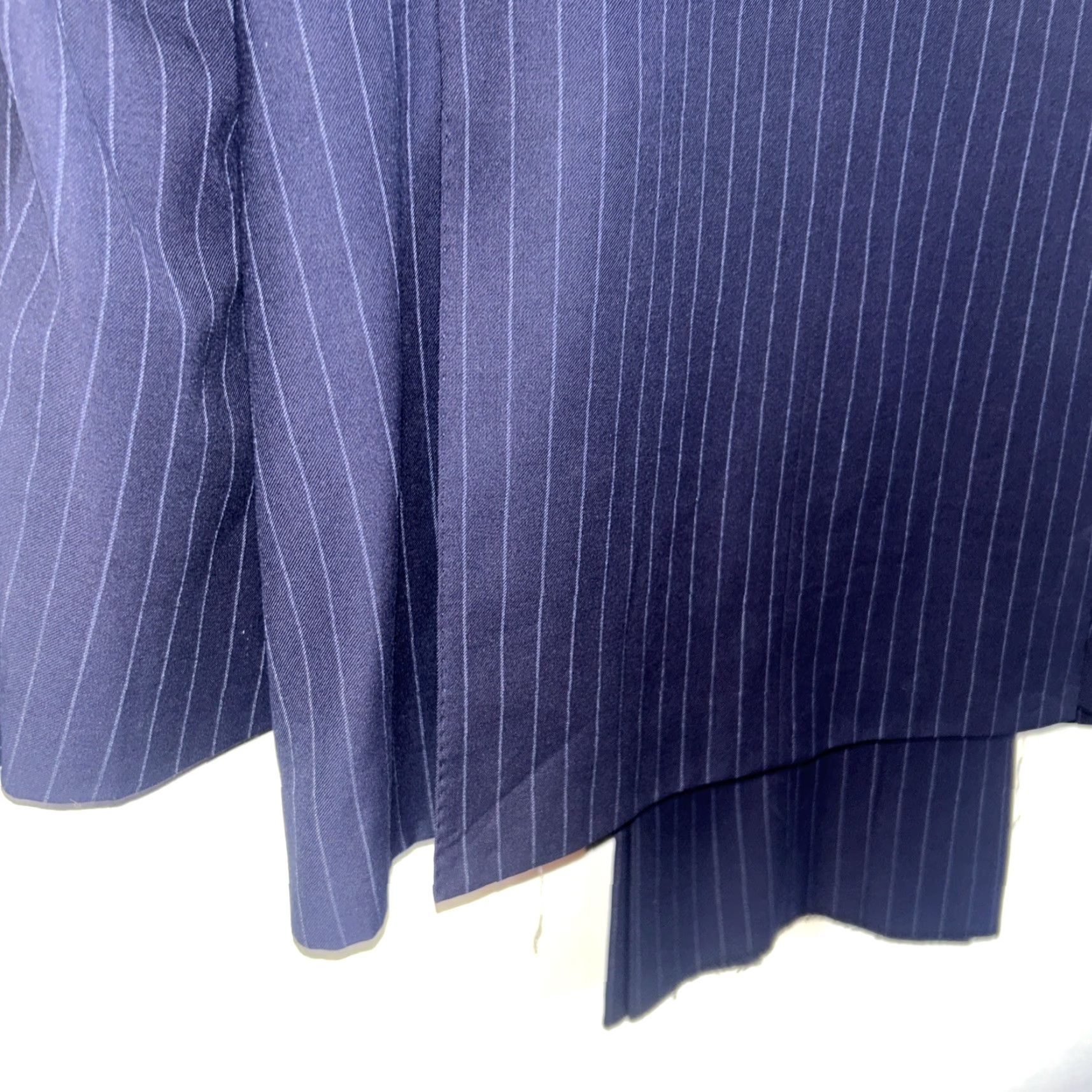 Apolis Linea sartoriale navy Pinstripe luxury suit wool US 40 Eur50 Made Italy Size 40R - 7 Thumbnail