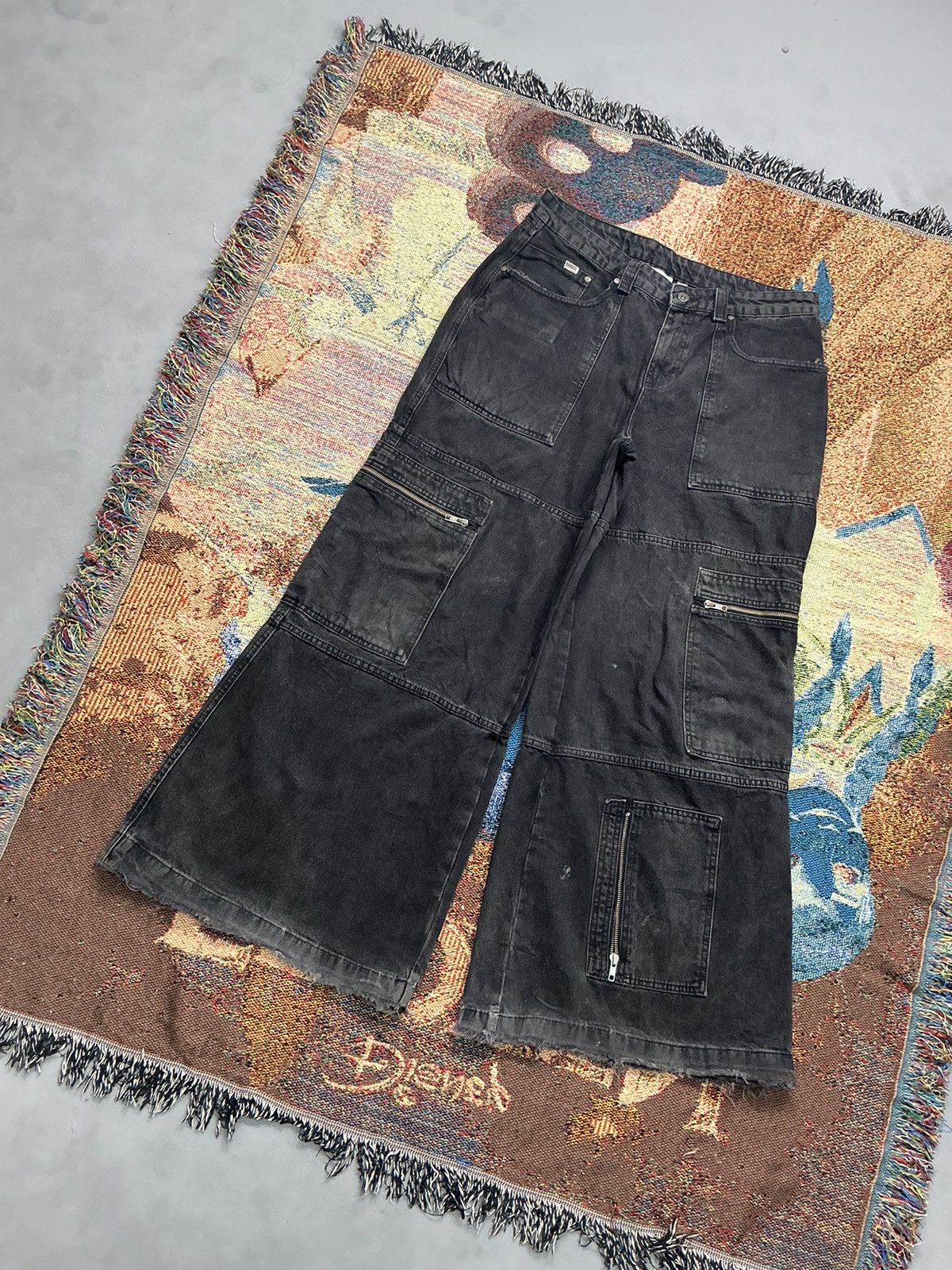 Other Vintage raggad big pocket zipper flared denim Size US 36 / EU 52 - 3 Thumbnail