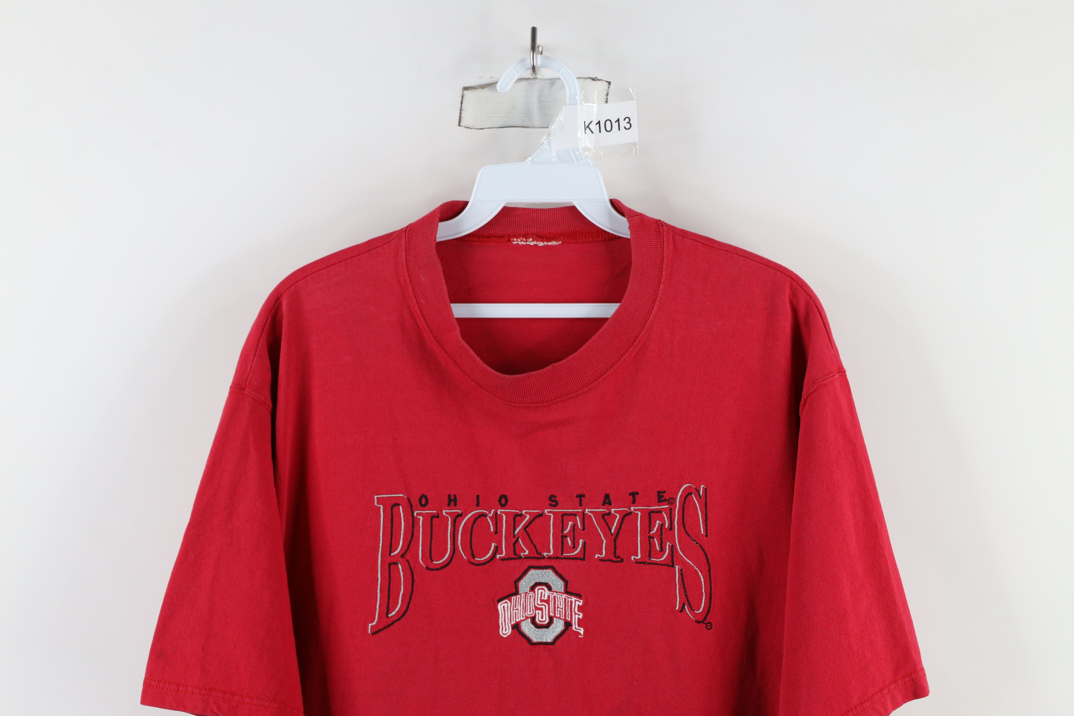 Vintage Vintage 90s Spell Out Shadow Ohio State University T-Shirt Size US L / EU 52-54 / 3 - 2 Thumbnail