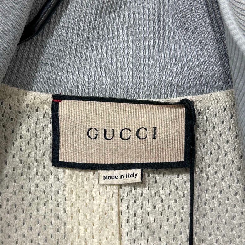Gucci Gray Embossed ZipUp Jacket by Gucci-2505 Size L / US 10 / IT 46 - 4 Thumbnail