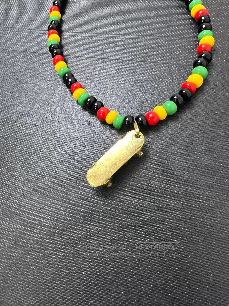 Saint Laurent Paris Saint Laurent Paris Colorful Bead Skateboard Pendant Neckl Size ONE SIZE - 3 Thumbnail