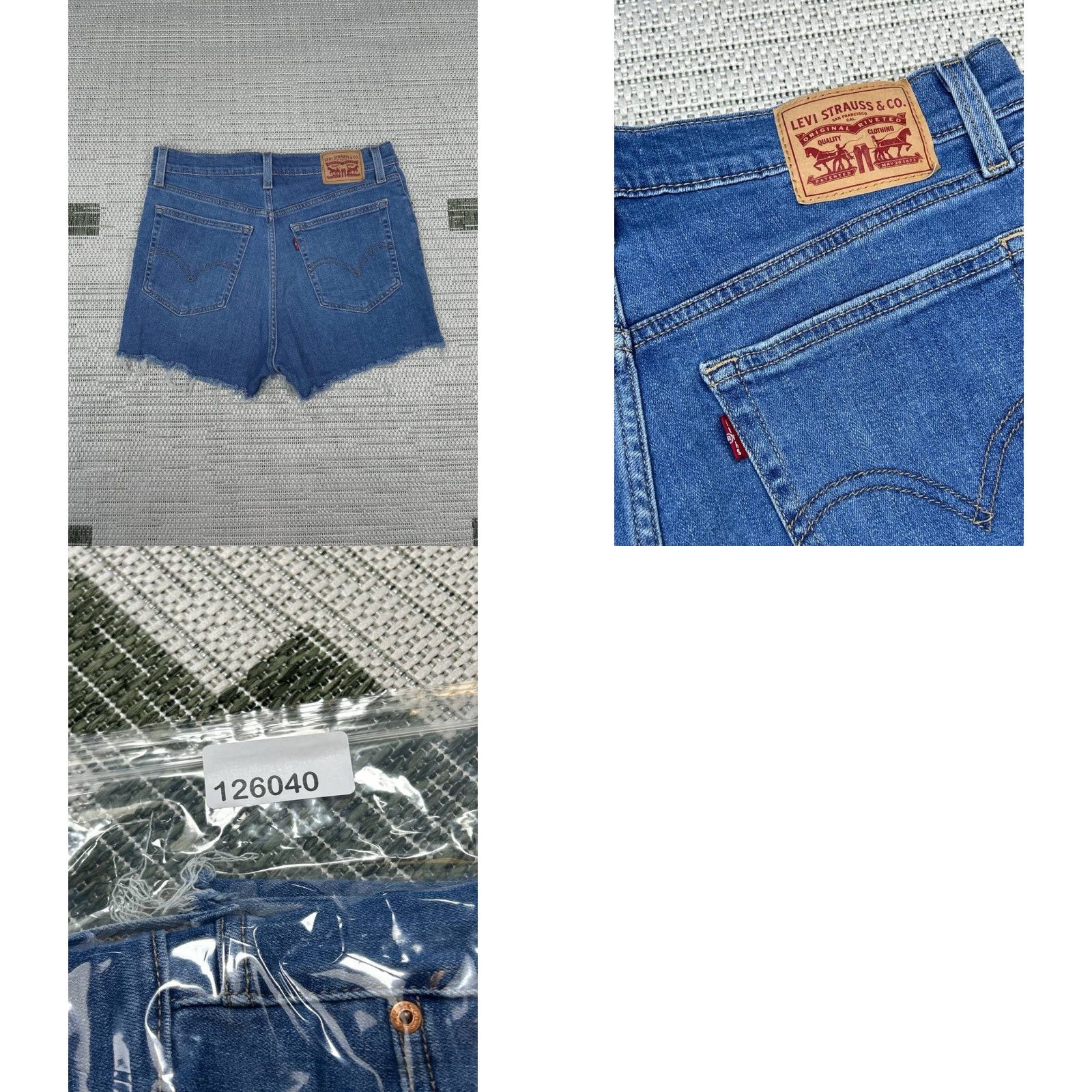 Levi's Levi's Shorts Womens 31 Medium Wash Denim High Rise Cut-Offs Size 24" / US 00 / IT 34 - 8 Thumbnail
