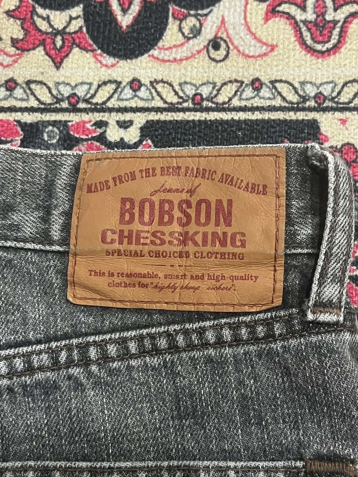 Other ⚡️Distressed⚡️Vintage Bobson Chessking Black Faded Washed Jean Size US 34 / EU 50 - 8 Thumbnail