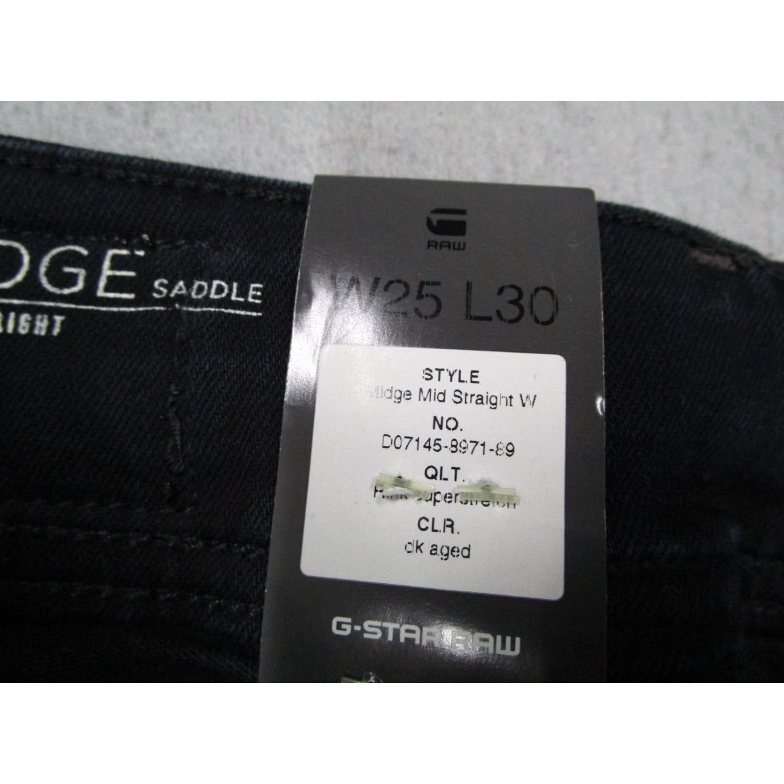 G-Star G-Star Raw Womens Blue Midge Straight Indigo Dyed Denim Jeans Size 25 x 30 Mid Rise 5-Pocket Cotton Blend Size 42" / US 20 - 2 Thumbnail