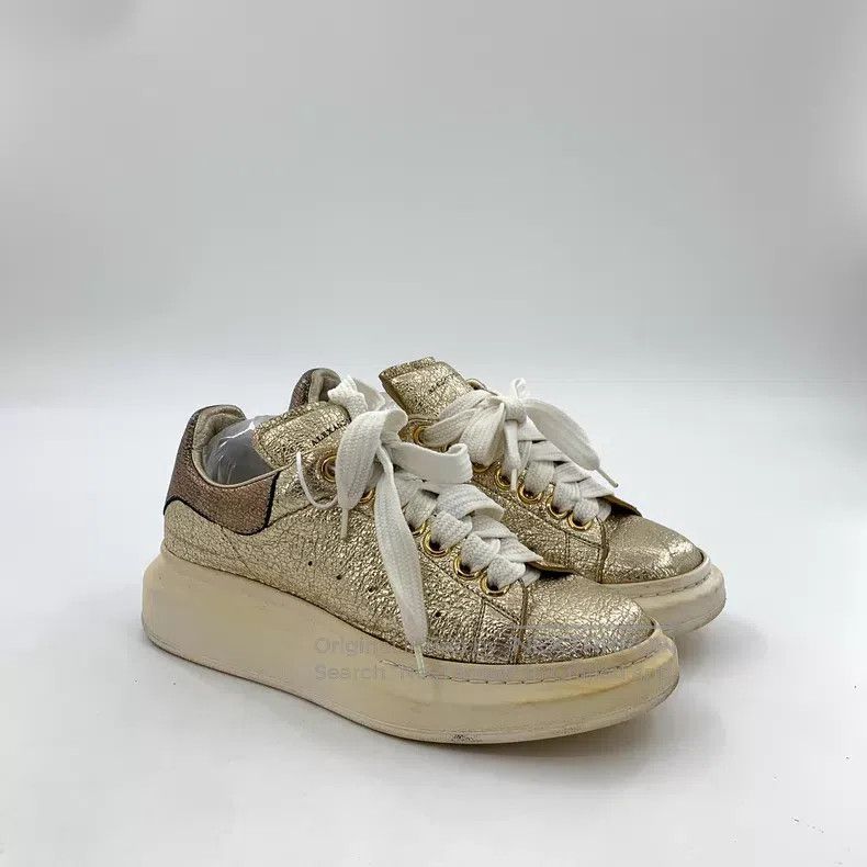 Alexander McQueen Alexander Mcqueen Golden lace-up thick-soled casual shoes Size US 5 / IT 35 - 2 Thumbnail