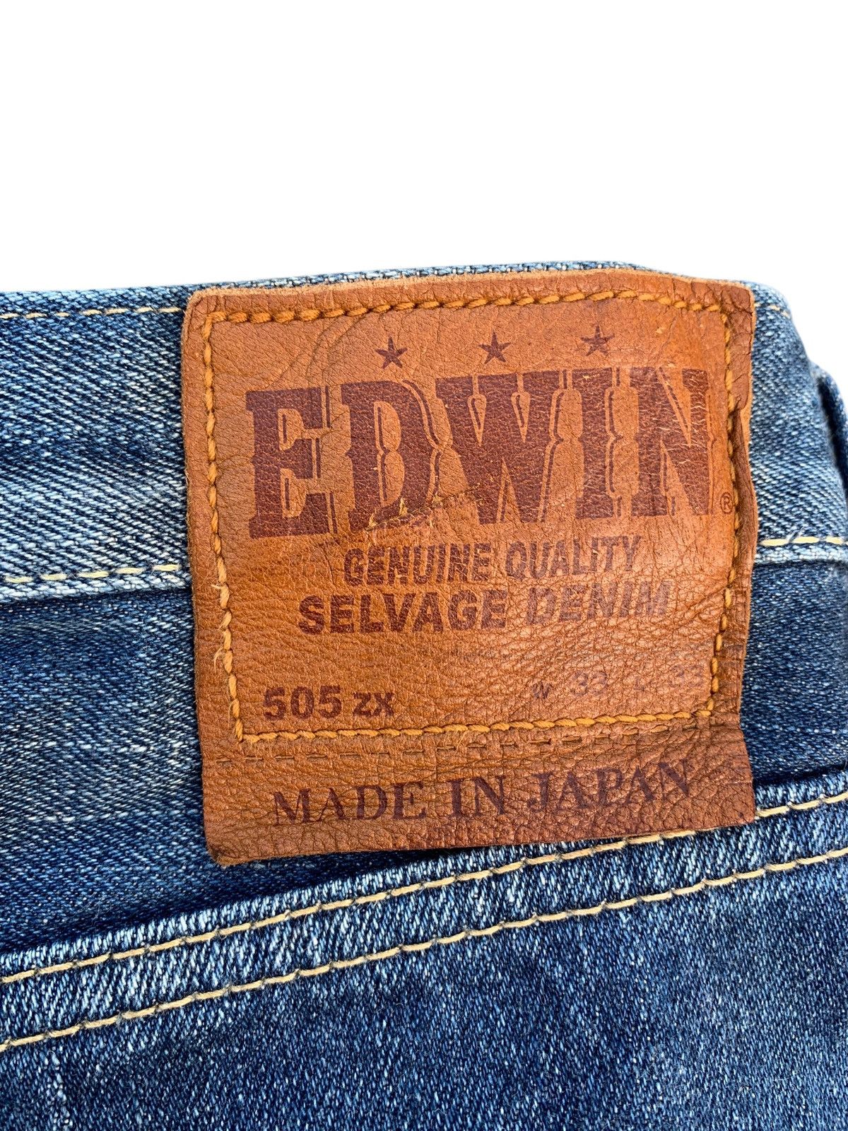 Kapital VINTAGE EDWIN 505zx SELVEDGE BUCKLE BACK DISTRESSED DENIM Size US 35 - 11 Thumbnail