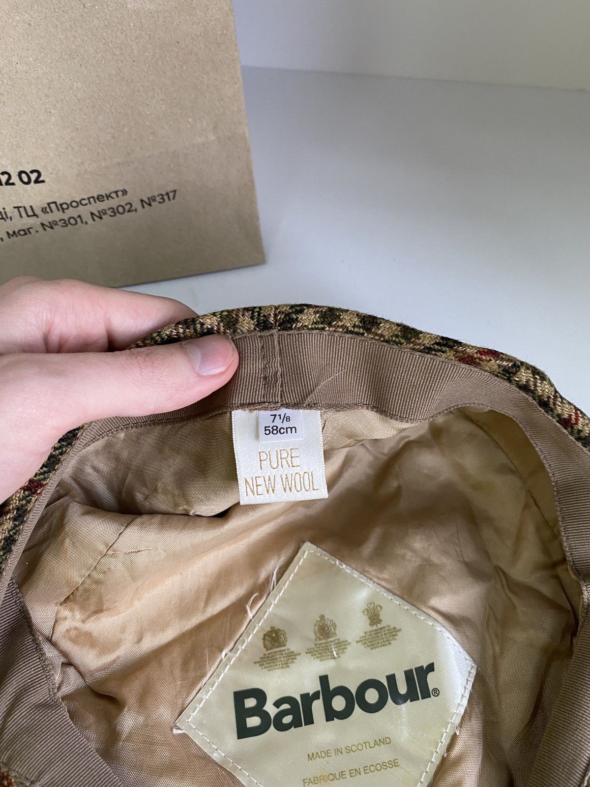 Barbour × Vintage Vintage Barbour Waxed cap hat Size ONE SIZE - 6 Thumbnail