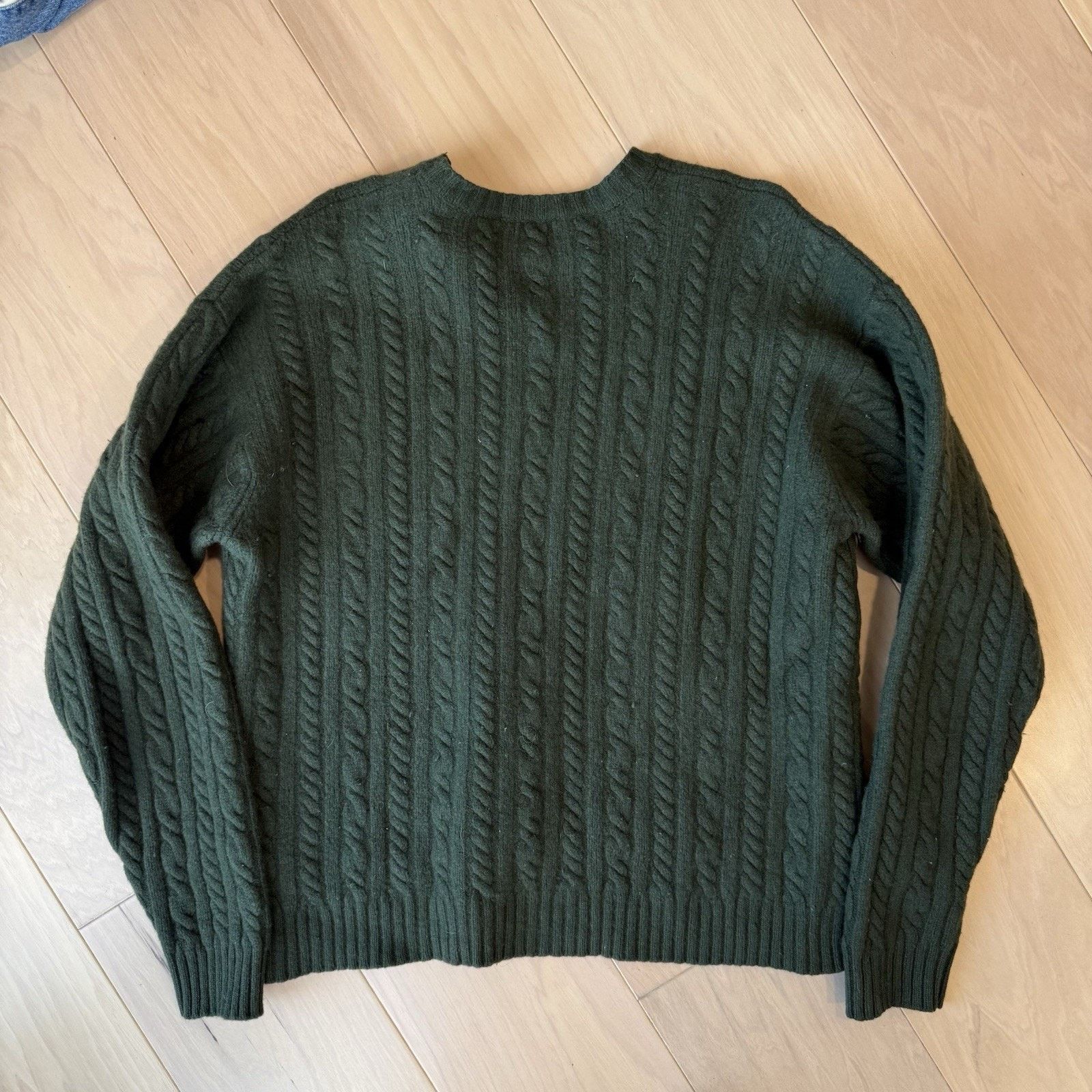J.Crew Vintage J Crew Cable Knit Wool Sweater XL Green Oarsman Size US XL / EU 56 / 4 - 8 Thumbnail