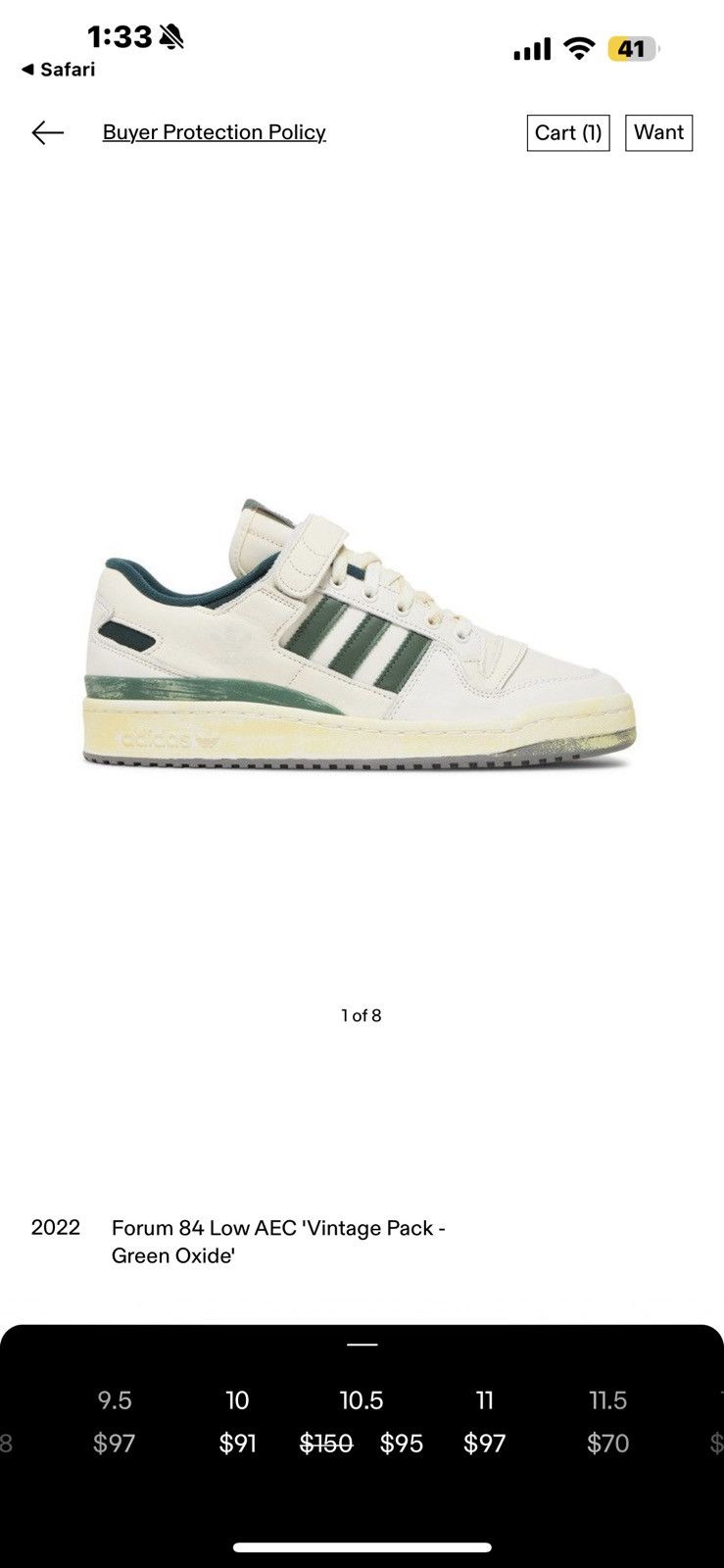 Adidas Forum 84 low AEC vintage pack Size US 10.5 / EU 43-44 - 5 Thumbnail