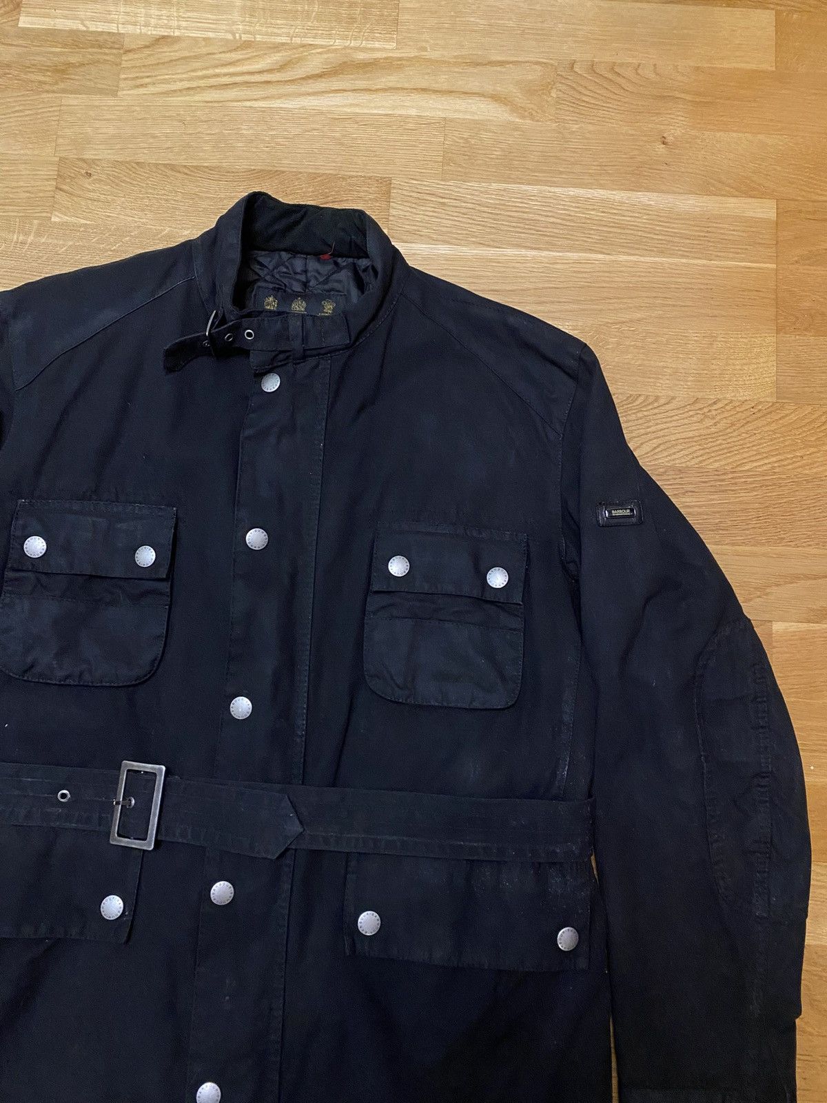 Barbour Barbour International Strathdee A7 Wax Jacket Belt Black XL Size US XL / EU 56 / 4 - 2 Thumbnail