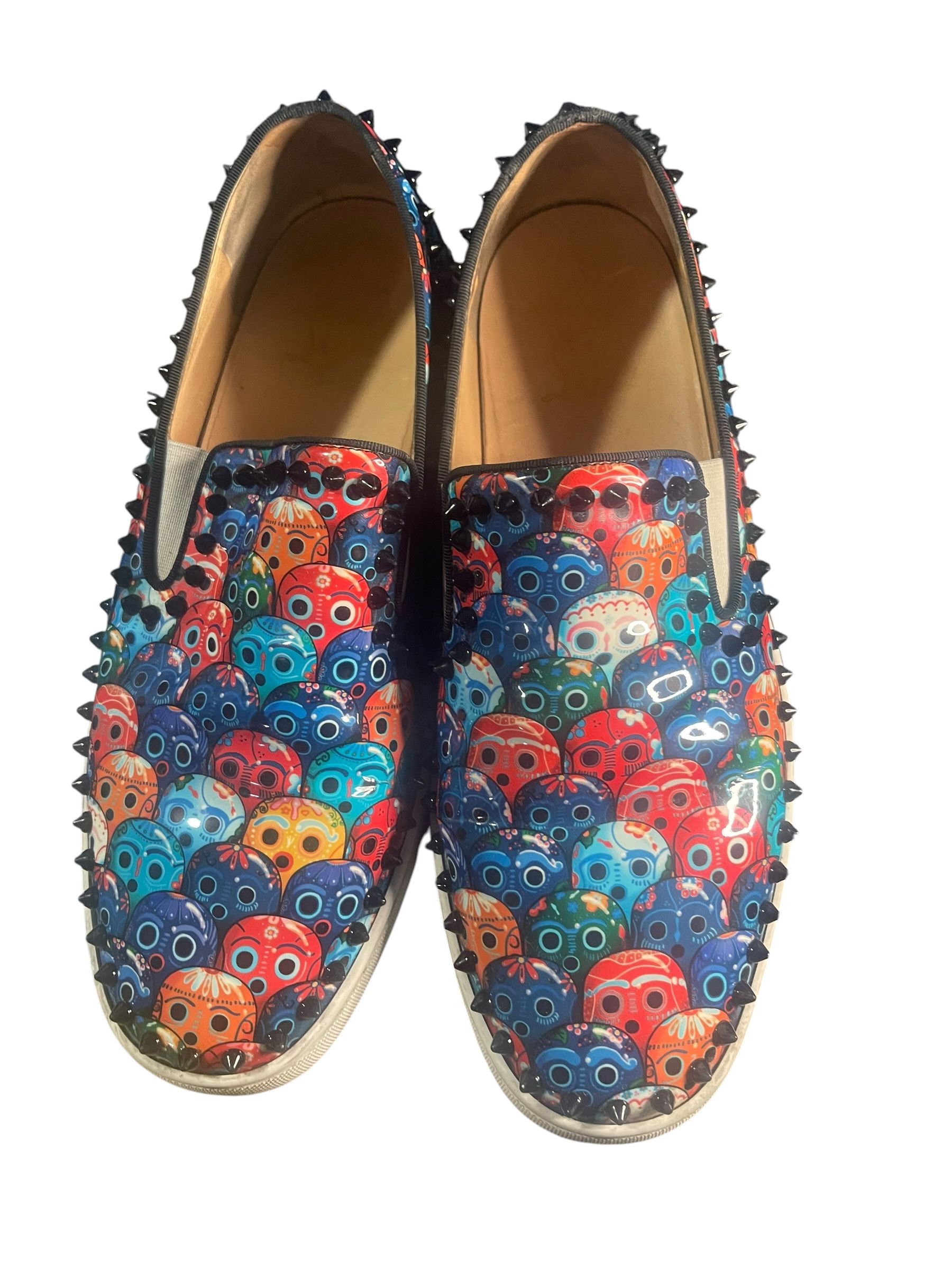 Christian Louboutin Christian Louboutin Roller Boat Skull Spikes Slip-On SZ 44 Size US 10.5 / EU 43-44 - 14 Thumbnail