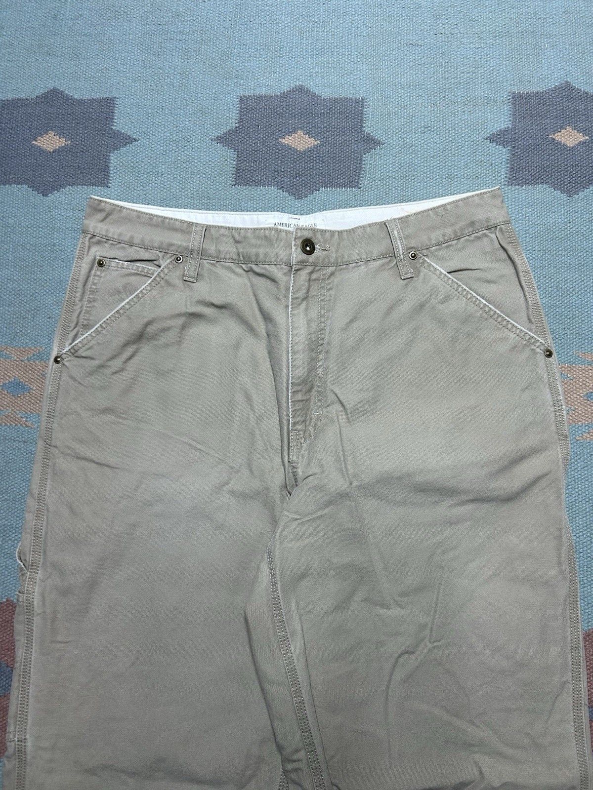 Vintage American Eagle canvas carpenter pants baggy skate y2k 34x31 Size US 34 / EU 50 - 6 Thumbnail
