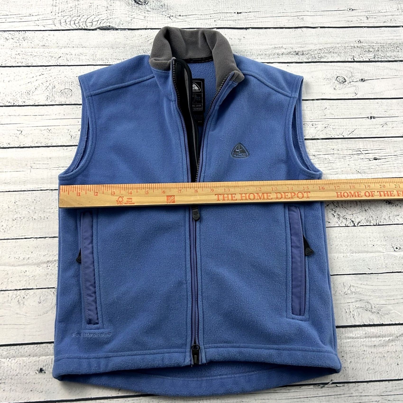 Nike VINTAGE Nike ACG Thermal Layer Therma-Fit Fleece Vest Women's XS Blue Size XS / US 0-2 / IT 36-38 - 4 Thumbnail