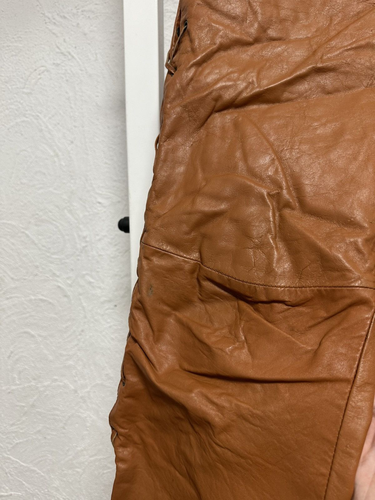 Cowboy Equipment Vintage Cowboy Style Leather Pants Men’s S – Genuine Leather Size US 30 / EU 46 - 5 Thumbnail