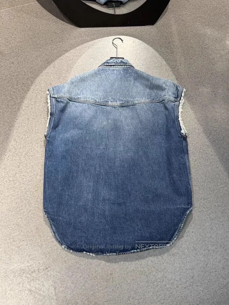 Balenciaga Balenciaga Beaded Denim Vest. Size US XS / EU 42 / 0 - 4 Thumbnail