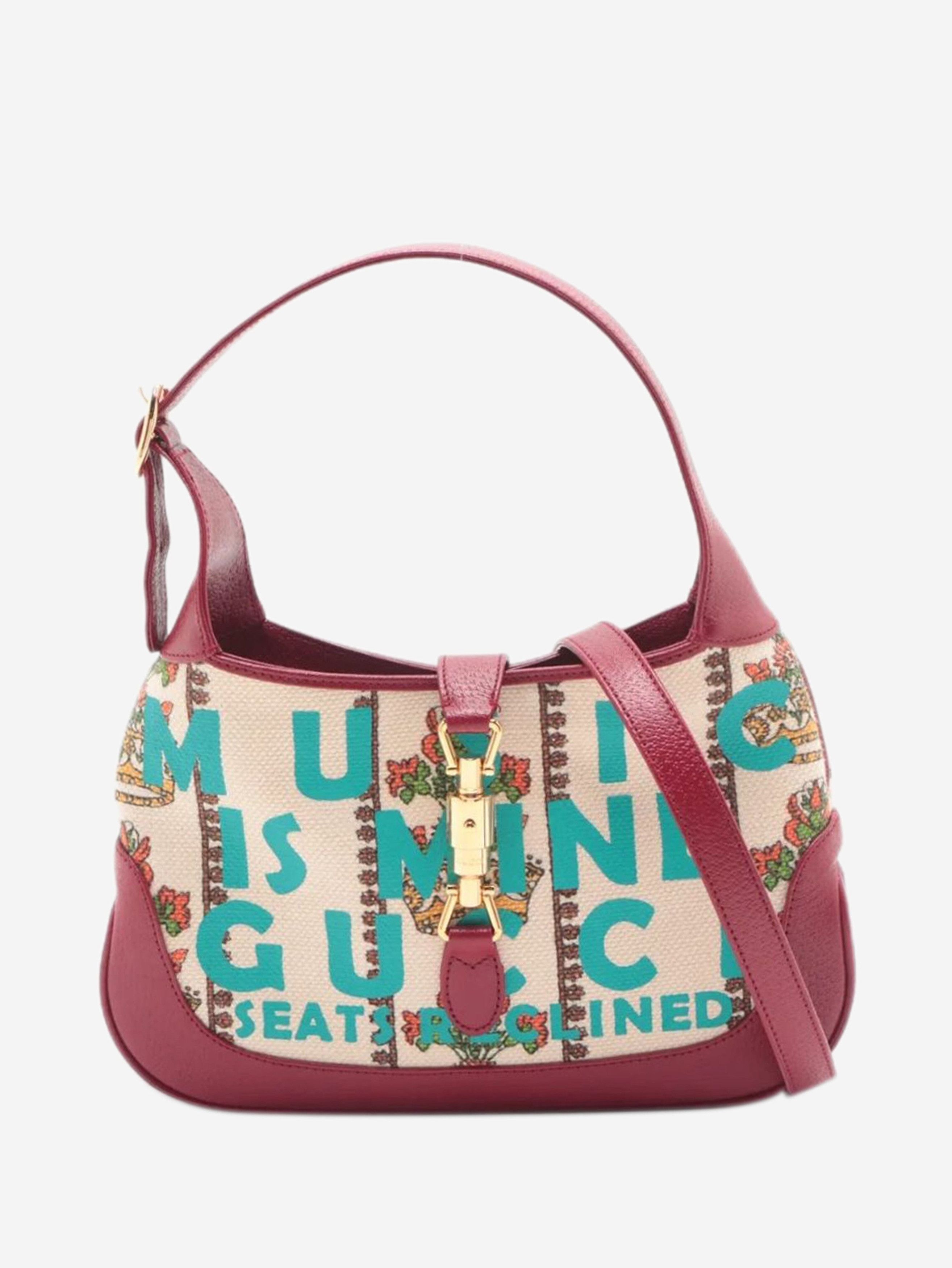 Gucci Neutral and burgundy Jackie 1961 Crown shoulder bag Size ONE SIZE - 1 Thumbnail