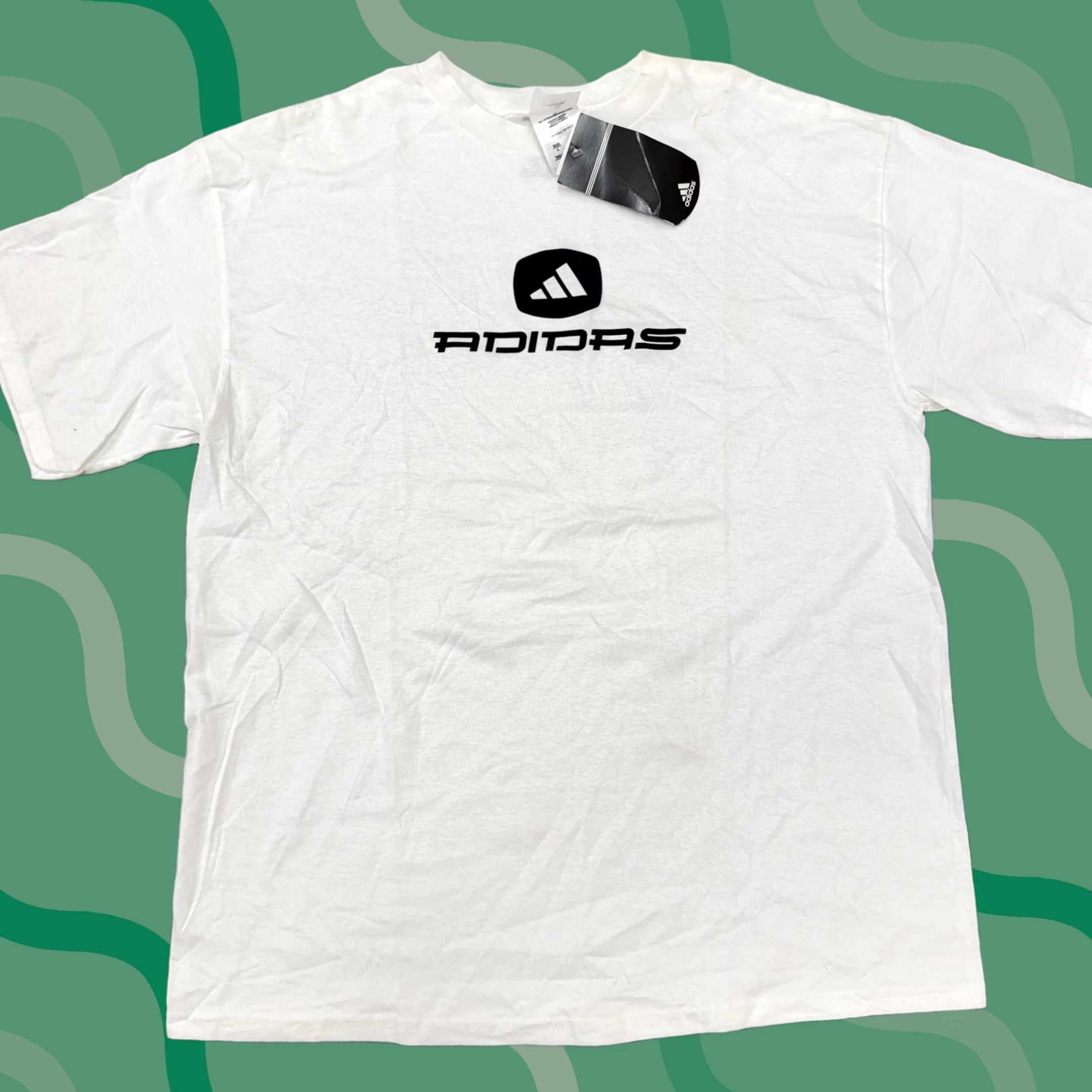 Adidas Adidas Shirt Mens Large Crewneck Graphic Print Tee White Short Sleeve Vintage No Size US L / EU 52-54 / 3 - 1 Thumbnail