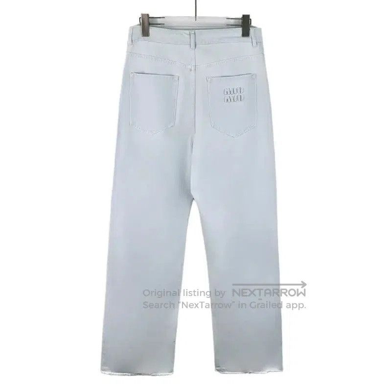 Miu Miu Miu Miu Light Blue Cotton Jeans for Women . Size 28" / US 6 / IT 42 - 2 Thumbnail