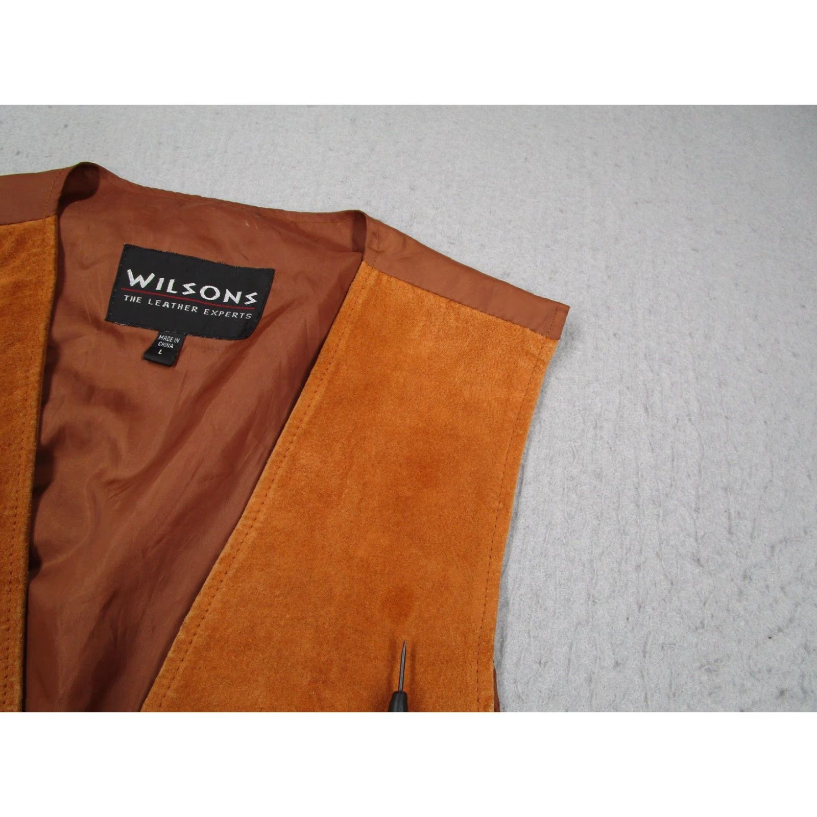 Vintage VINTAGE Wilsons Vest Mens Large Brown Suede Leather Western Button Front Belted Y2K Size US L / EU 52-54 / 3 - 7 Thumbnail