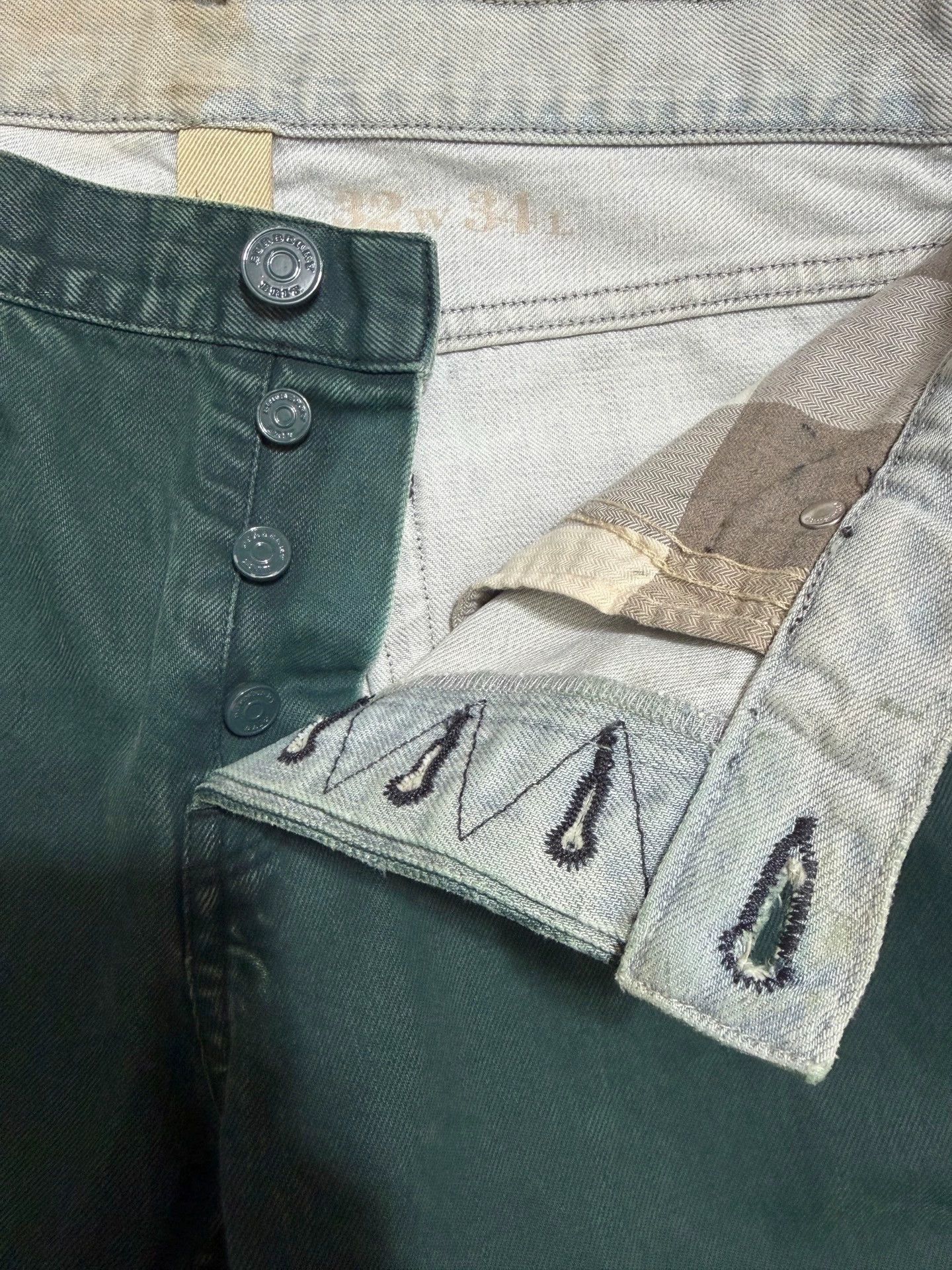 Burberry Green Denim Pants Size 32 Size US 26 / EU 42 - 4 Thumbnail