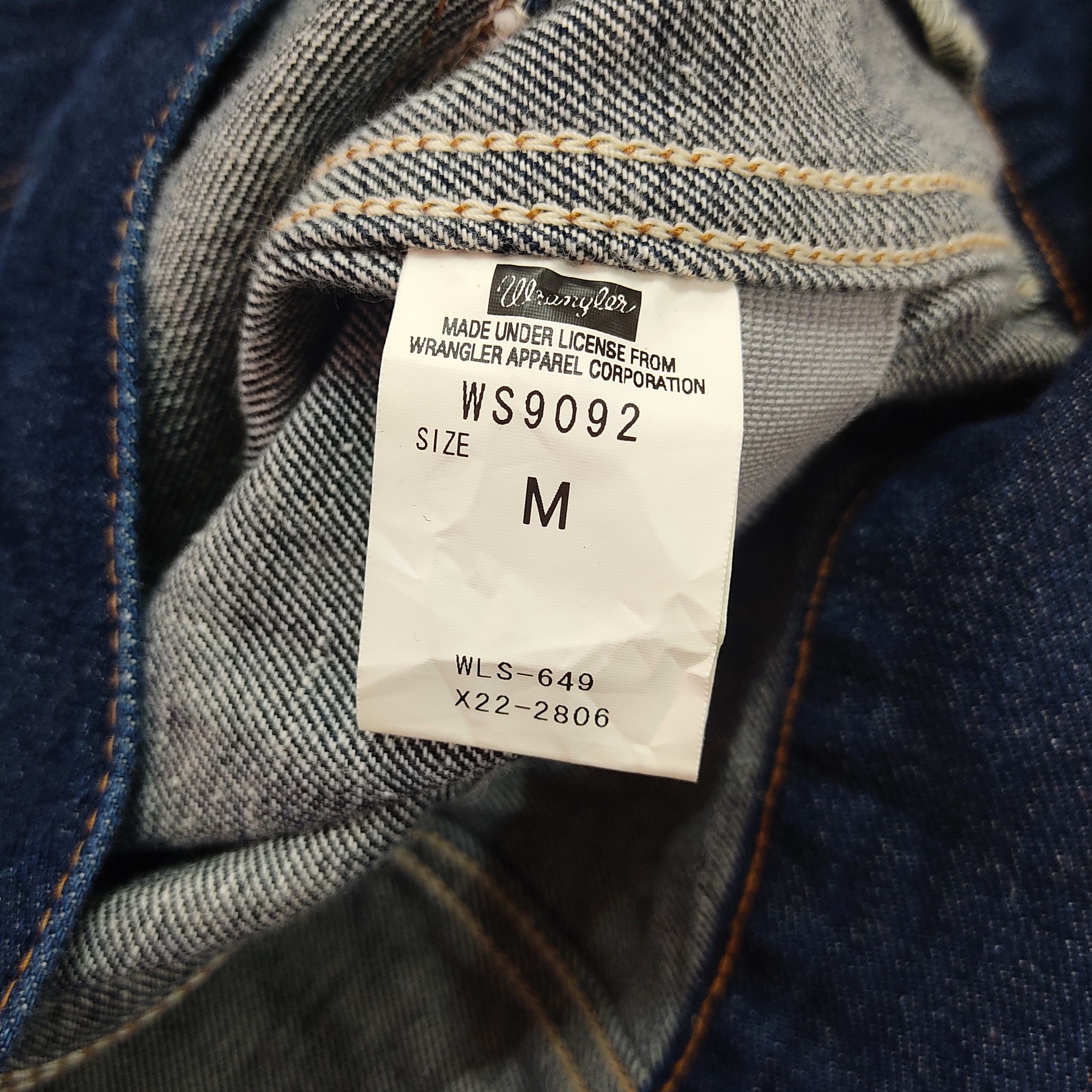 Japan Blue WRANGLER BLUE BELL Collarless Denim Jacket Size US M / EU 48-50 / 2 - 10 Thumbnail