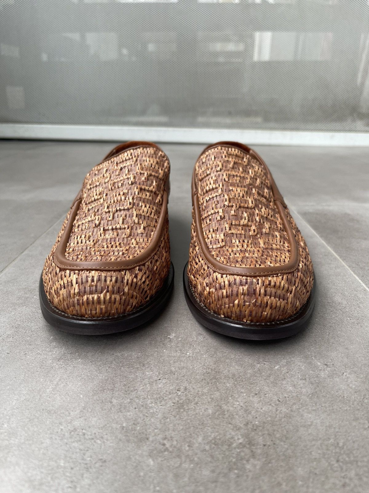 GCDS !DS! SS24 GCDS Monogram Rafia Brown Loafers Size US 11 / EU 44 - 6 Thumbnail