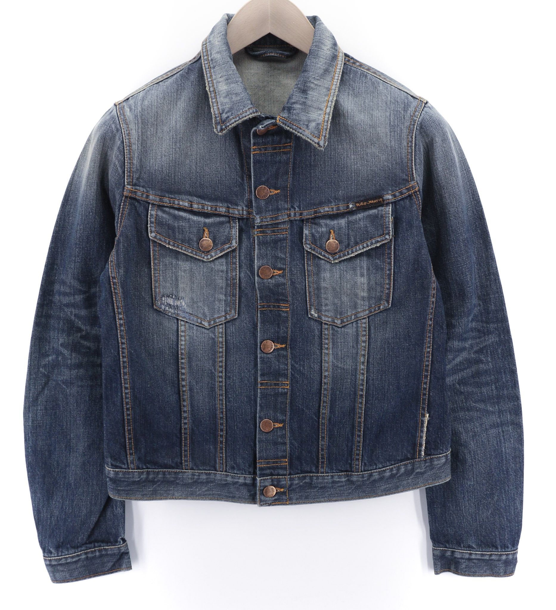 Nudie Jeans TERRY ORG. CONTRAST S Blue Denim Jacket 80402 Size US S / EU 44-46 / 1 - 1 Thumbnail
