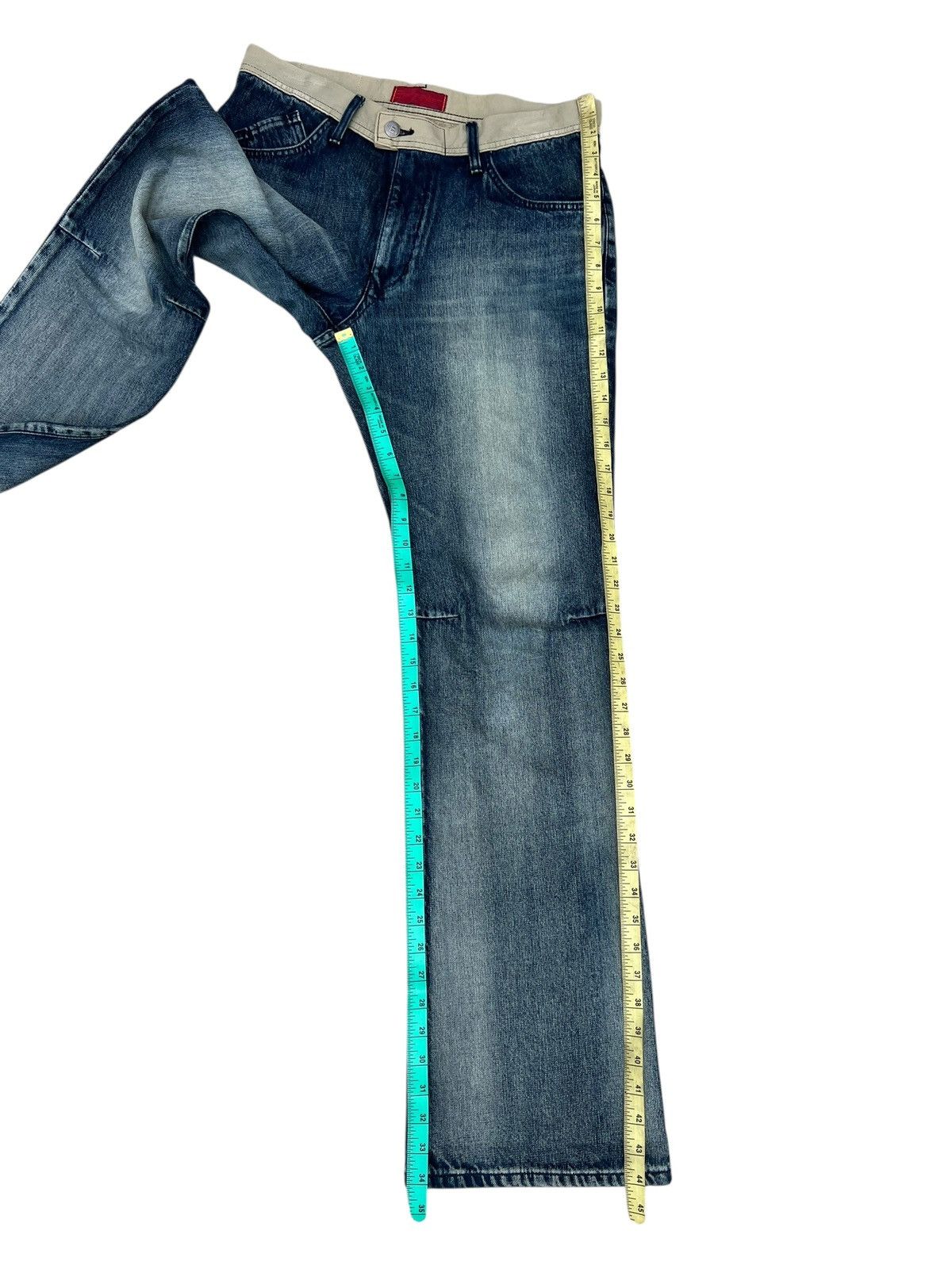 Edwin 2000s Edwin E-Function Mud Wash Fade Denim Bootcut Jeans Size US 32 / EU 48 - 6 Thumbnail
