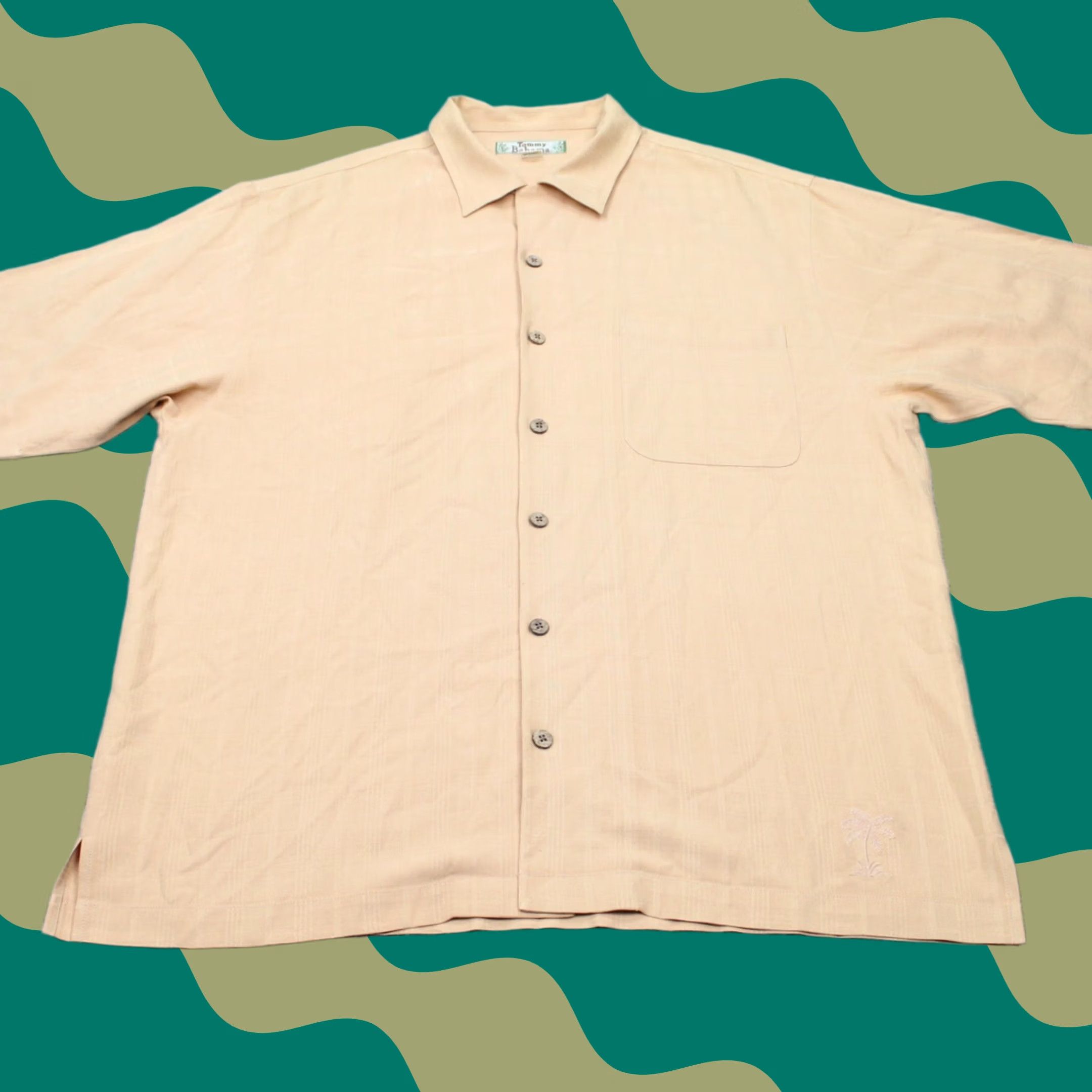 Tommy Bahama Tommy Bahama Camp Shirt Mens Large Orange Silk S/S Button-Up Hawaiian Beach 100% Silk Casual, Travel, Workwear, Wedding Mens Large Size US L / EU 52-54 / 3 - 1 Thumbnail