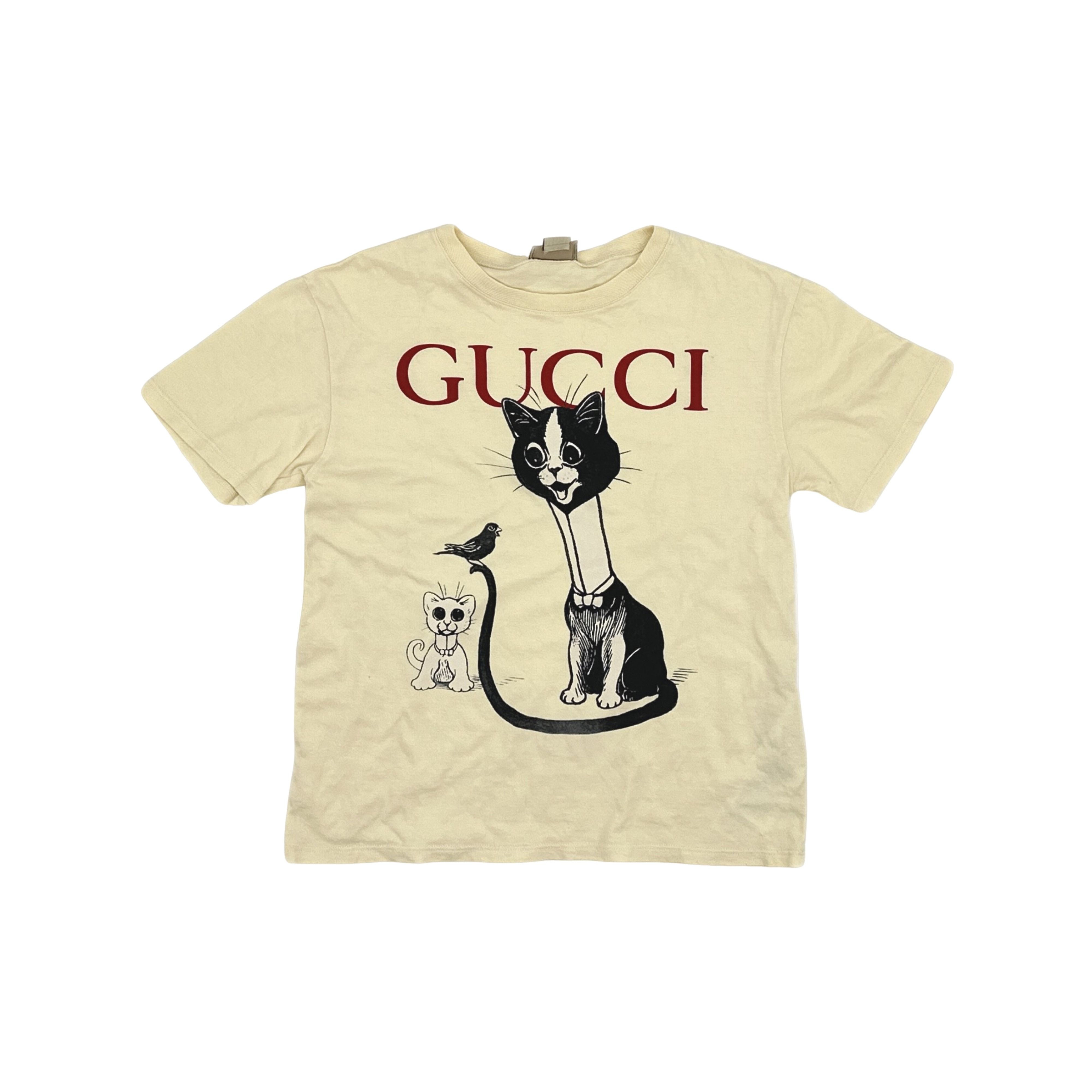 Gucci Gucci Cat Graphic T-Shirt Size 10 Size US XXS / EU 40 - 1 Thumbnail