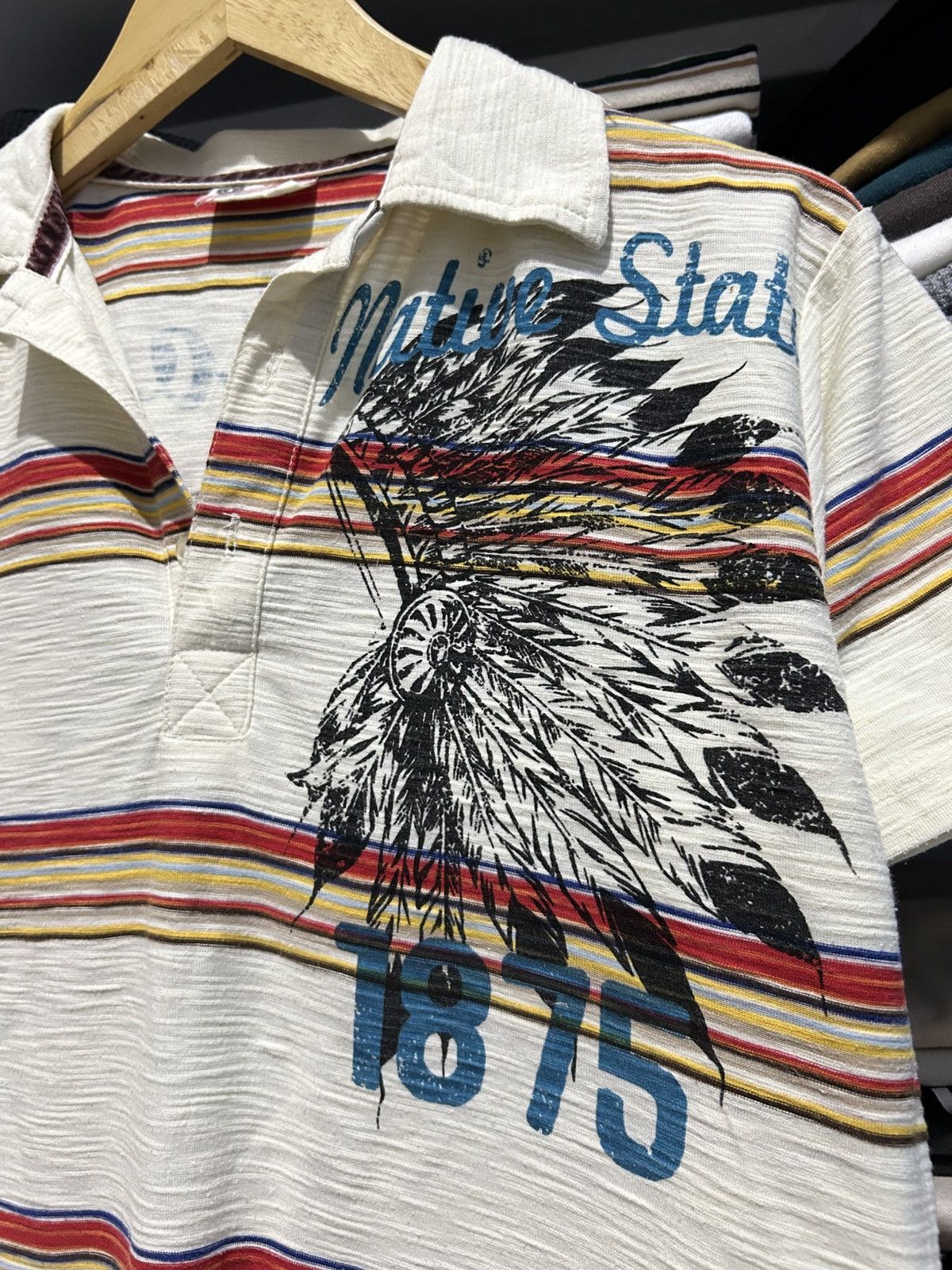 Japanese Brand Lock Heaven poloshirt multicolor streep Size US M / EU 48-50 / 2 - 6 Thumbnail