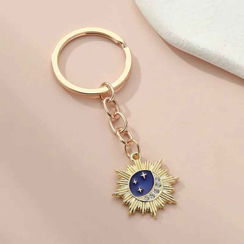 Jewelry Cute Enamel Sun Keychain Star Moon Size ONE SIZE - 1 Thumbnail